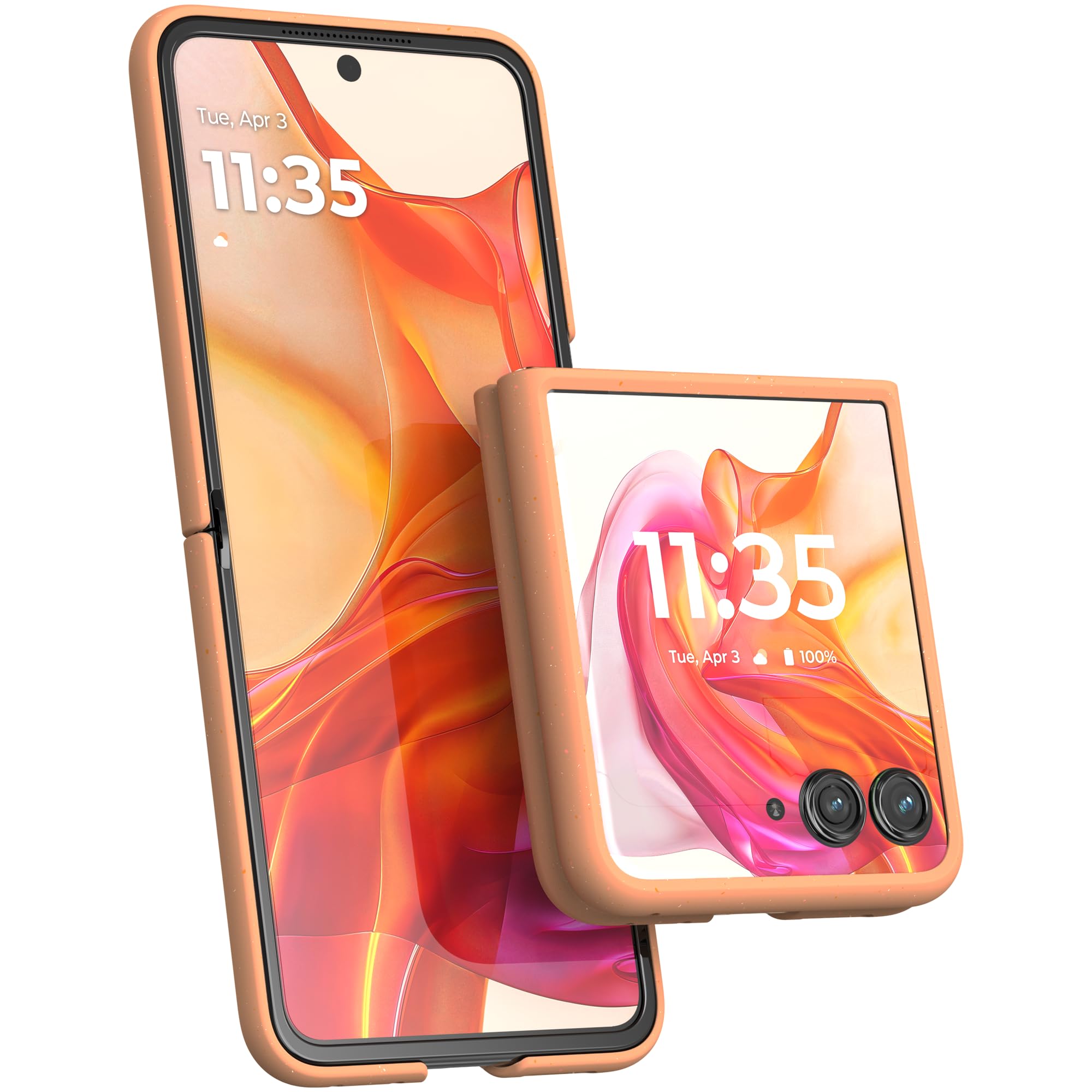 Motorola Razr+ (Plus) 2024/2025 Peach Fuzz Protective Case- Rigid, Lightweight Polycarbonate Shells Slim Precision Fit Drop Prot