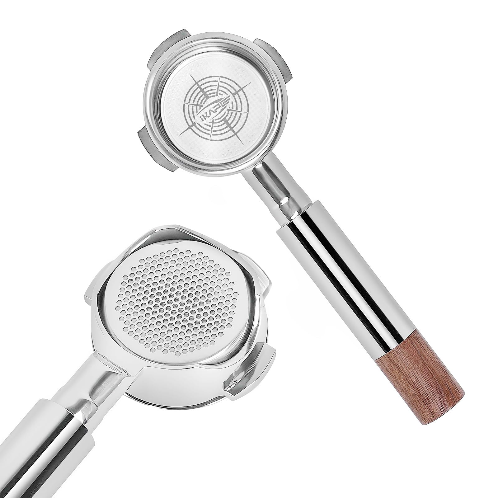 Ikape 54Mm Bottomless Naked Portafilter, Suitable For 54Mm Breville Barista Series Bes870/878/880 Machine & Solis Barista Machin