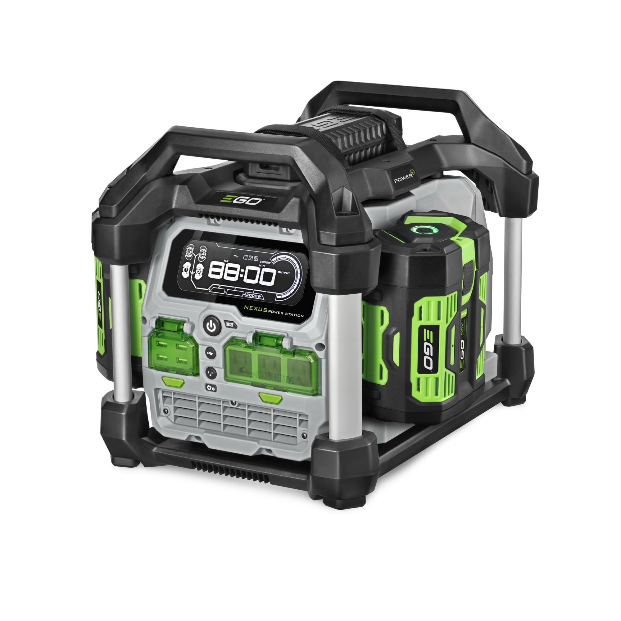 Ego Power+ Pst3042 Nexus Portable Power Station For Indoor And Outdoor Use Two 7.5Ah Battery Included, Black