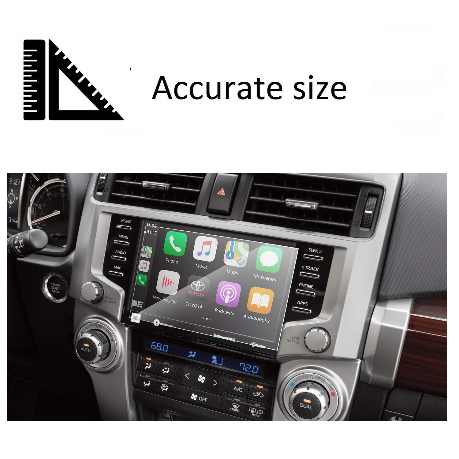 Wonderfulhz Screen Protector Compatible With 2020 2024 Toyota 4Runner, Toyota 4Runner 8 Inch Touch Screen,Shock Resistant,Premium Tempered Glass