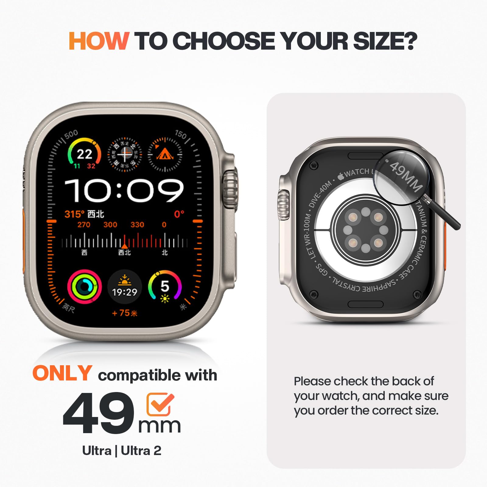 Goton Metal Case Compatible For Apple Watch Ultra 2 2024 Ultra Screen Protector 49Mm, Rugged Bumper 49 Mm With Back Cover, Water