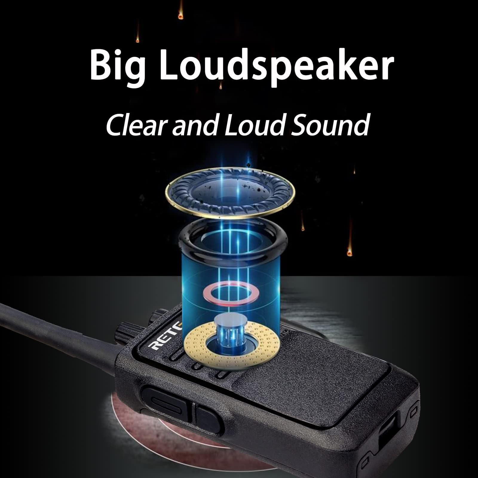 Retevis Rt17 Walkie Talkie, Two Way Radio With Usb Charging Base, Vox Handsfree Walkie Talkie For Business Healthcare School Restaurant Retail Church(10 Pack)