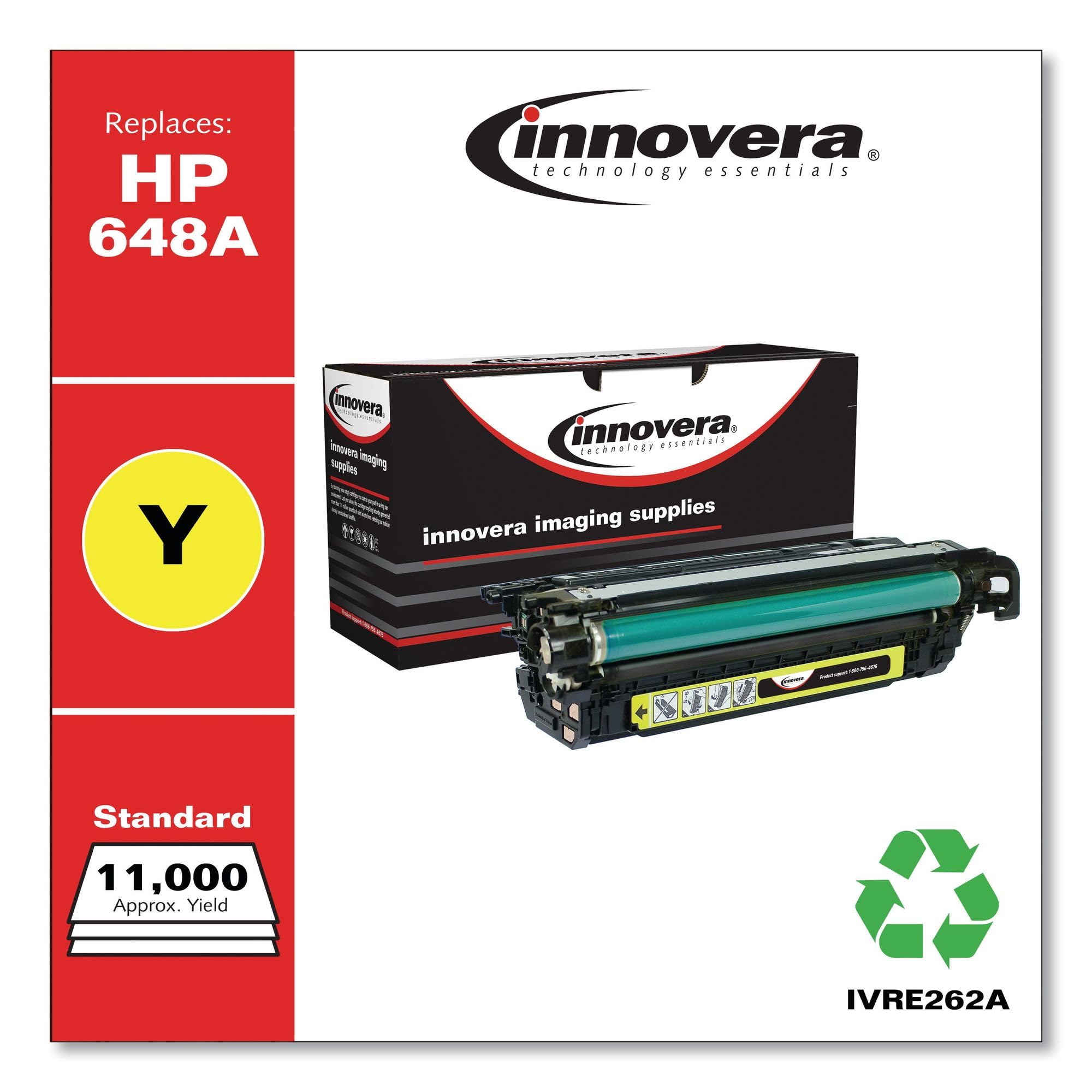 Innovera Remanufactured Yellow Toner, Replacement For 648A (Ce262A), 11,000 Page Yield