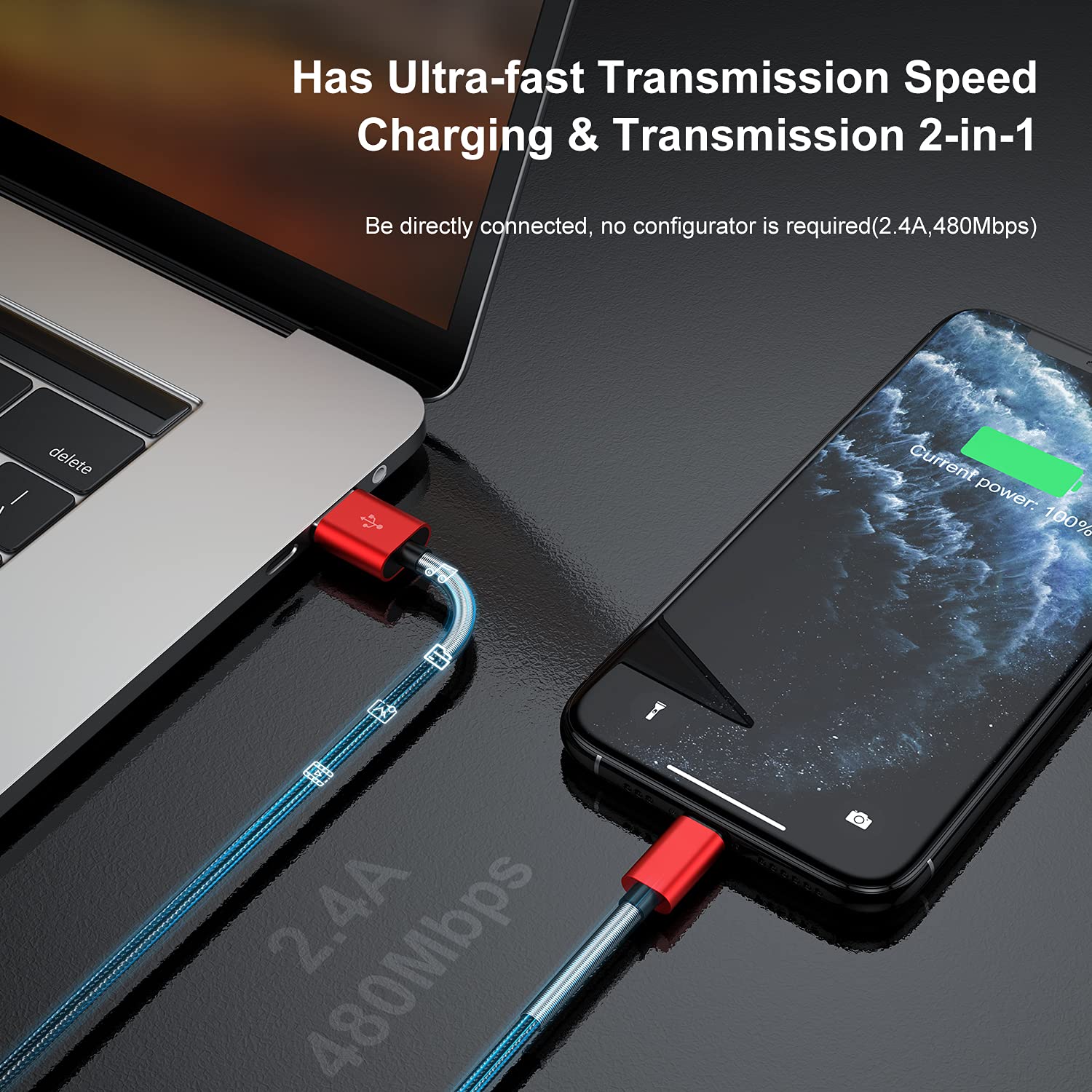 2Pack 10Ft Iphone Charger Cable, [ Apple Mfi Certified ] Long Lightning Cable 10 Foot, High Fast 10 Feet Apple Charging Cable Cord For Apple Iphone 14/14 Pro Max/13 Mini/12/11/Xs/Xr/8/7Plus/6S/5S Ipad