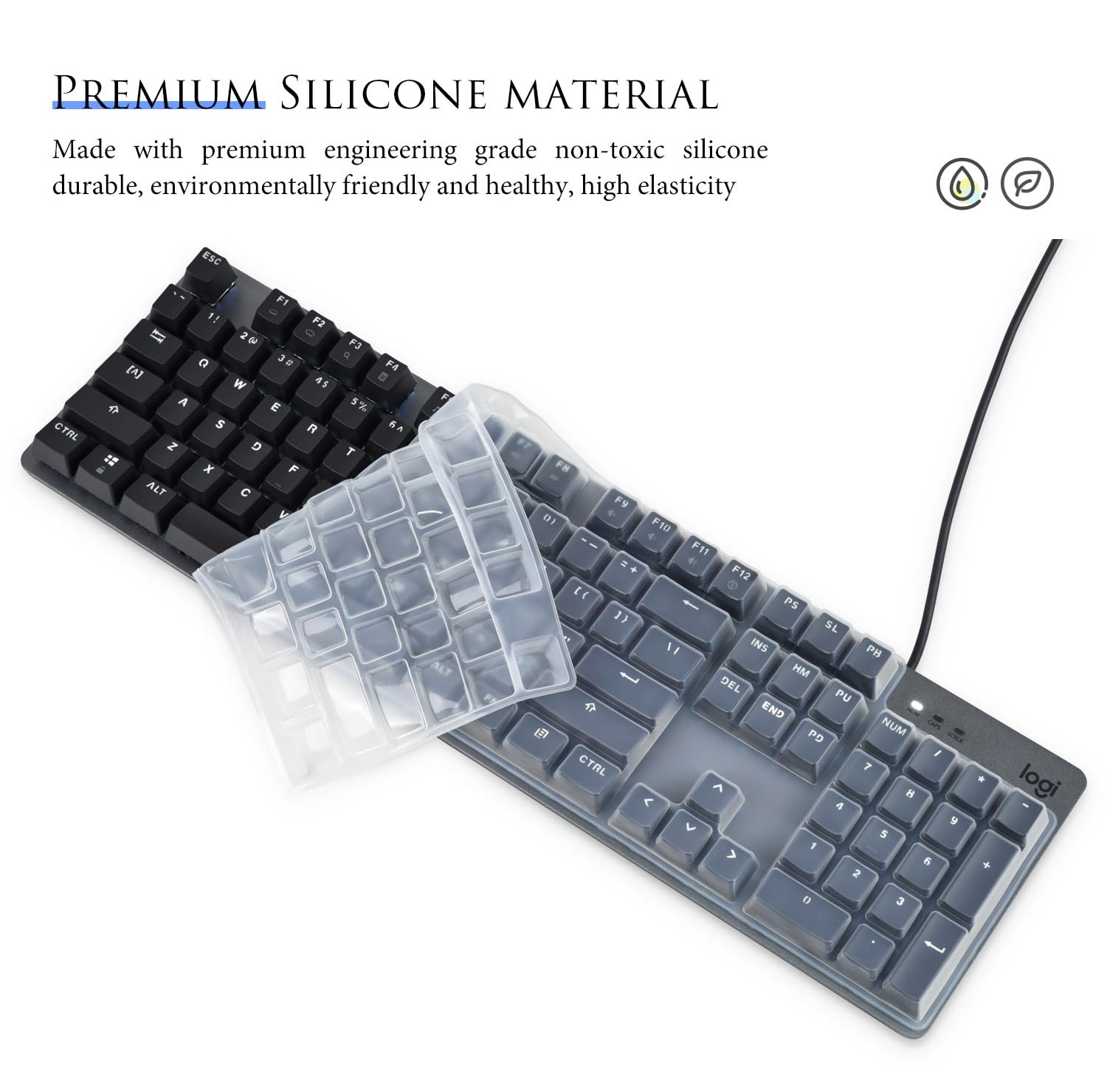 Keyboard Cover Skin For Logitech K845 Mechanical Illuminated Keyboard, Logitech K845 Keyboard Protector Accessories,Ultra Thin D