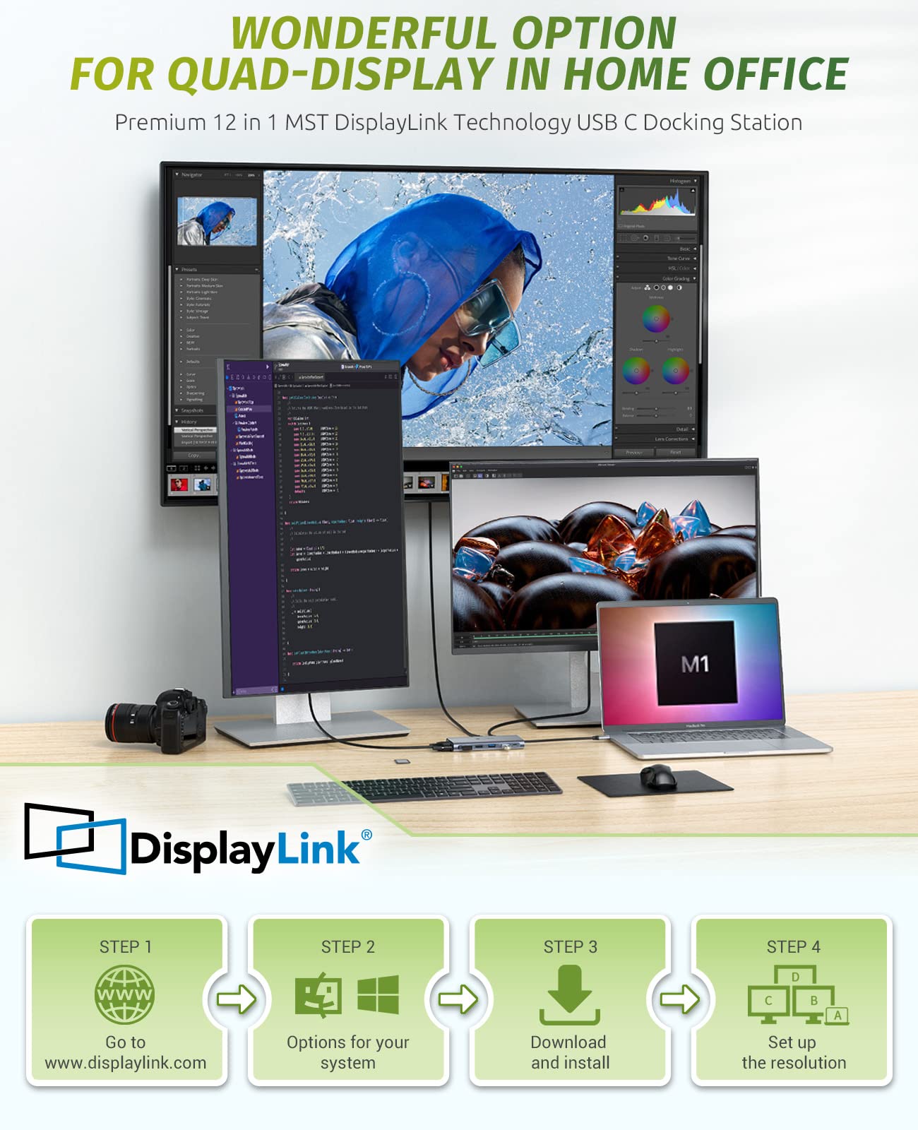 Docking Station, Utechsmart 12 In 1 Full Triple Monitor Usb C Docking Station, Usb C Hub Compatible For Macos&Windows,Thunderbolt 3 Dock(Hdmi,Vga,Pd3.0,Usb C,Ethernet,Sd/Tf Card Reader,Usb Ports)