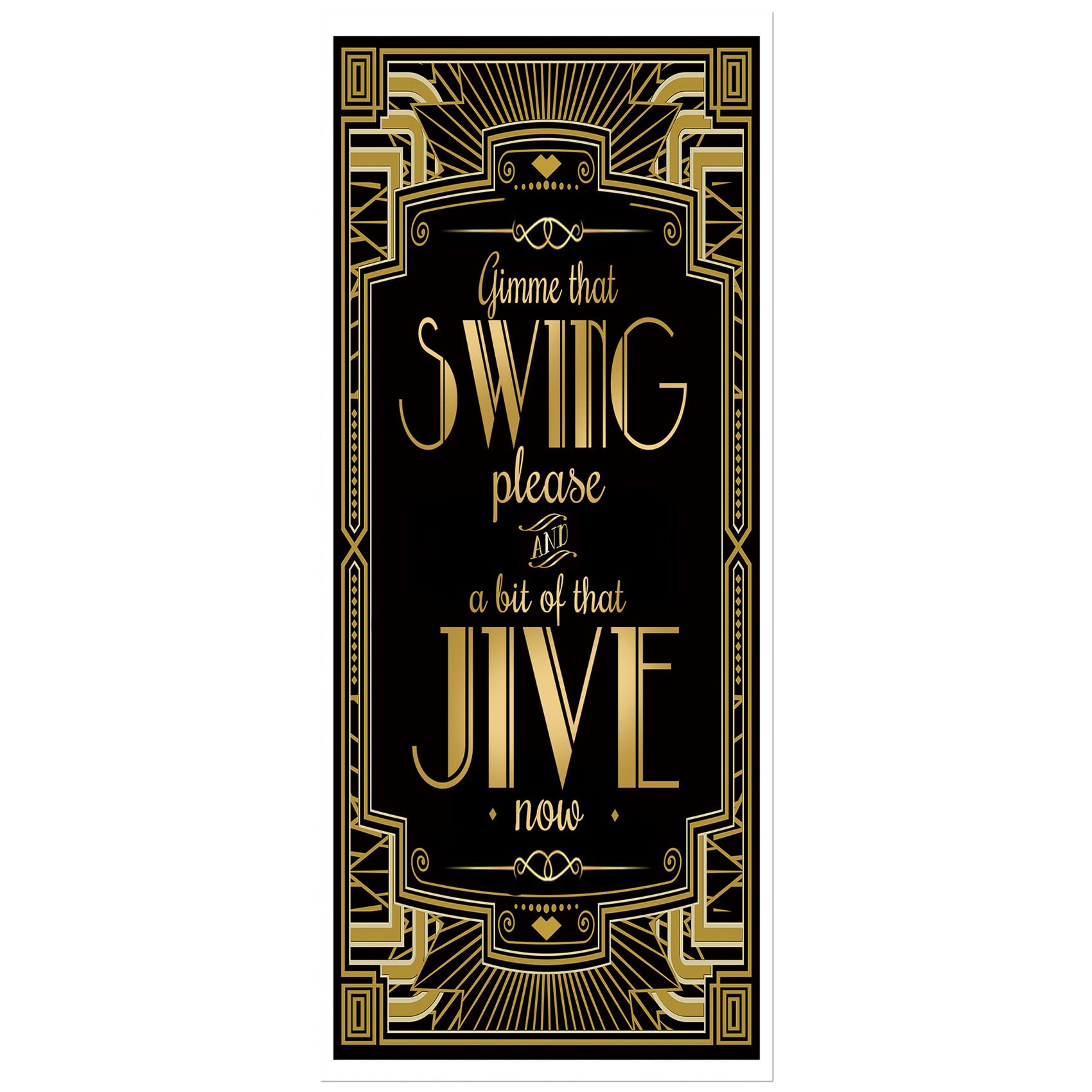 Musykrafties Roaring 20S Door Cover Gatsby Theme Gimme That Swing Please, And A Bit Of That Jive Now 72X30Inch