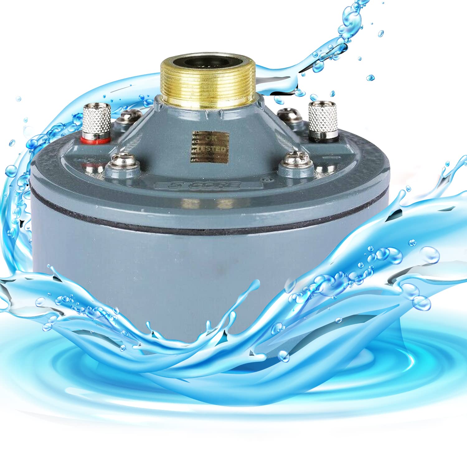 5 Core Speaker Compression Driver 90 Watt Max. 16 Ohms Mid Range Phenolic Diaphragm Driver Unit | Robust | Twist On Throat Tweet