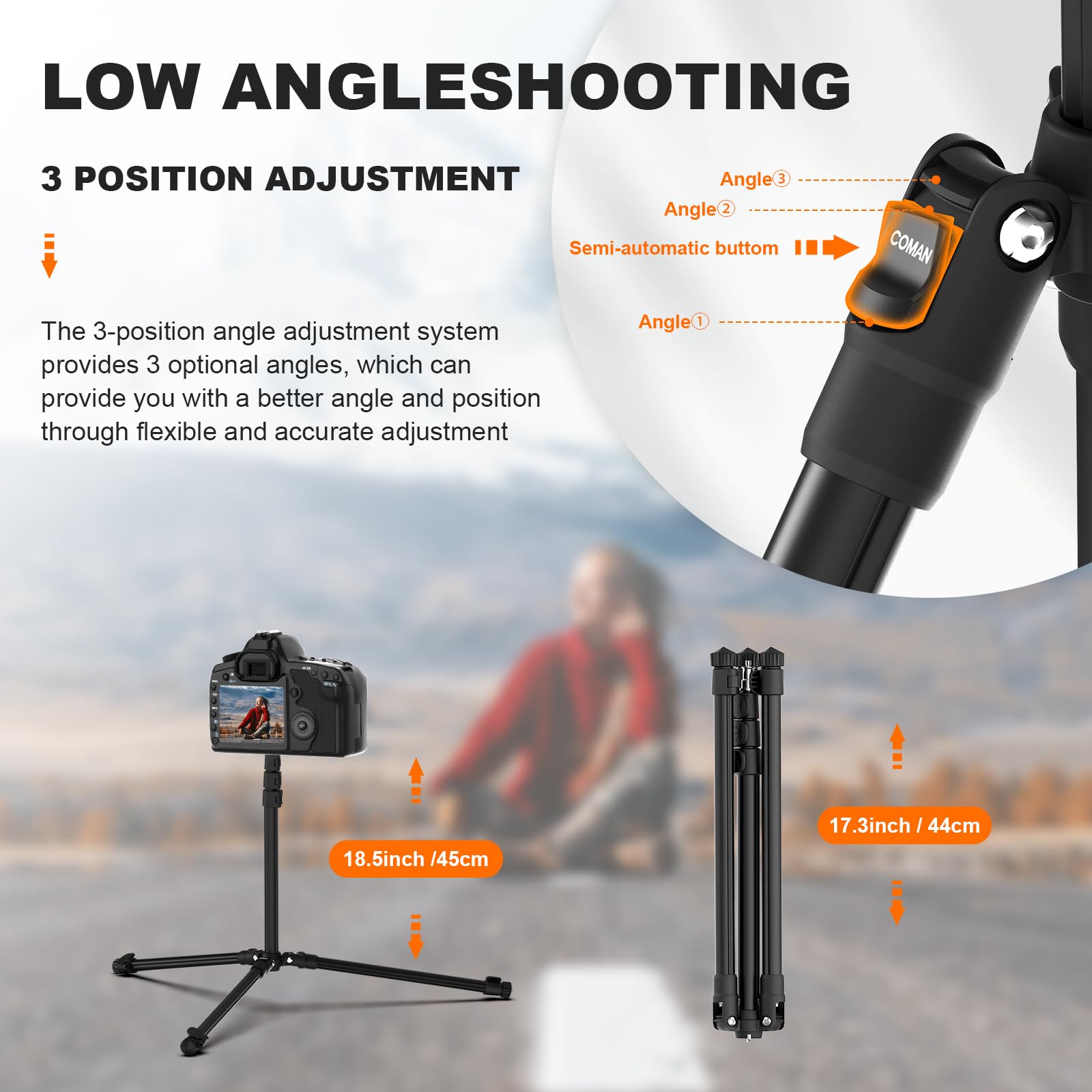 Coman Extendable Photography Light Stand, 6.23Ft Adjustable Aluminum Light Tripod With 1/4'' Screw, Portable Reverse Folding Stu