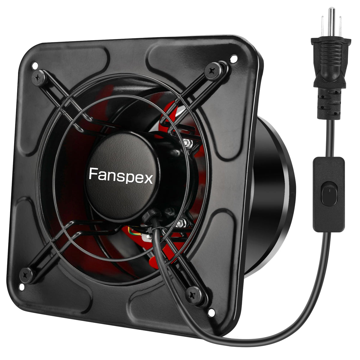 Fanspex 8'' Exhaust Fan For Kitchen, Wall Mount Household Ventilation Fans For Workshop Attic Garage Greenhouse Barn, 45W Low Co