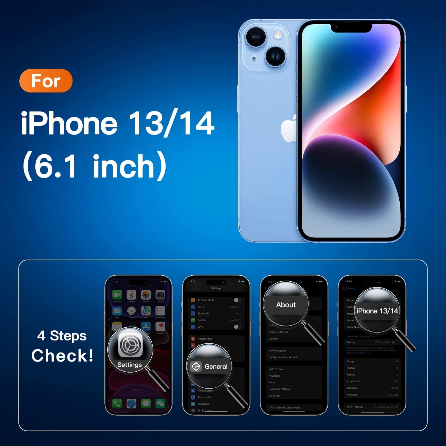 Canshn Clear Designed For Iphone 13 Case And Iphone 14 Case, [3.0Mm Raised Airbags][Not Yellowing] Shockproof Protective Phone C