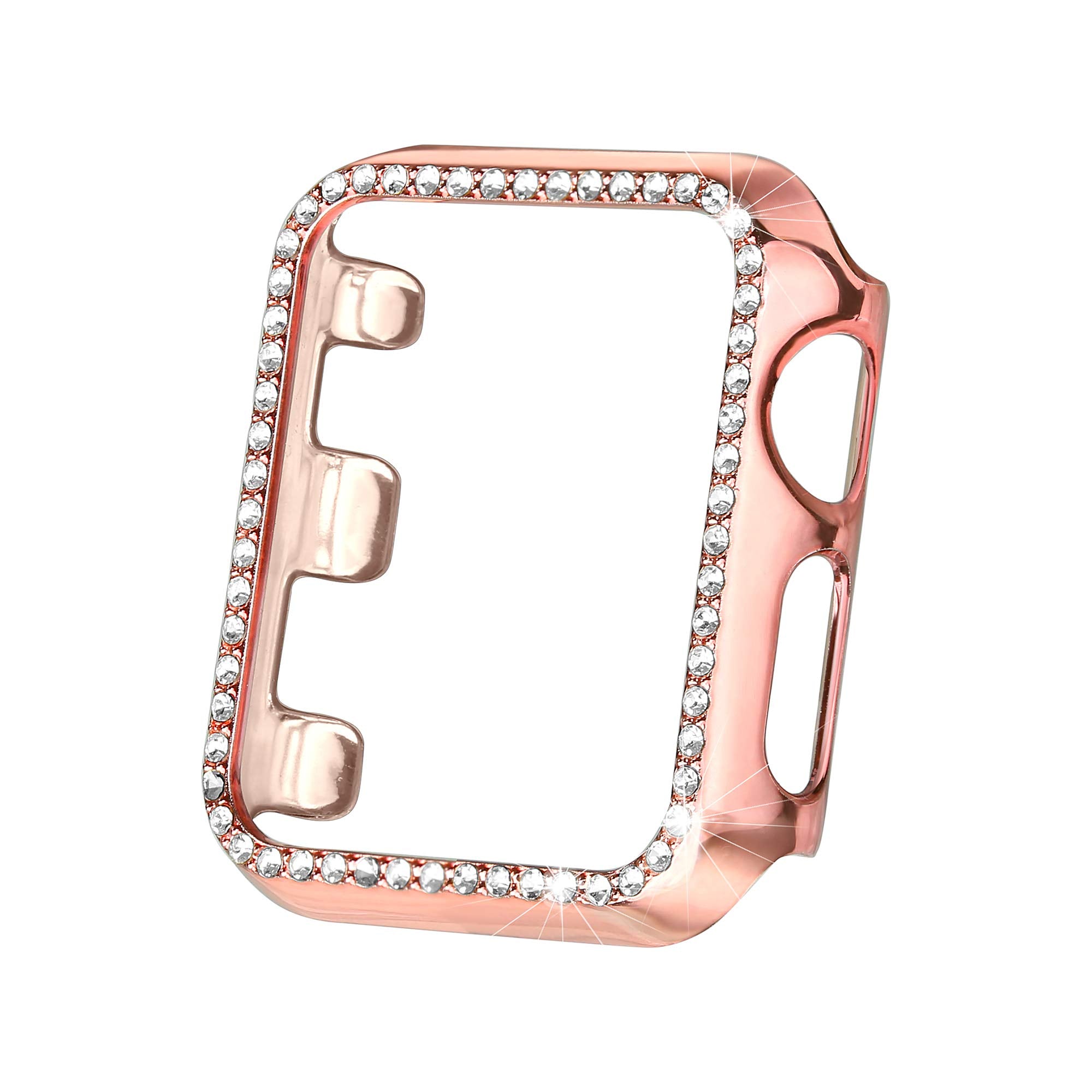 Secbolt 38Mm Case Compatible With Apple Watch Band, Bling Full Cover Bumper Protective Frame Screen Protector For Iwatch Series