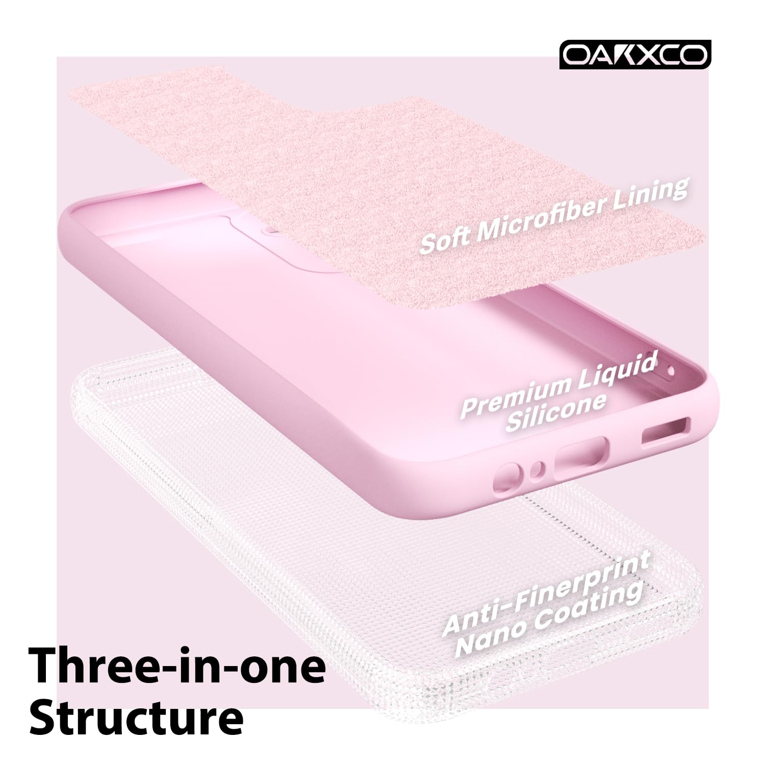 Oakxco For Samsung Galaxy A15 5G Case Liquid Silicone, Soft Rubber Gel Elegant Thin Slim Tpu Matte Smooth Case With Camera Lens