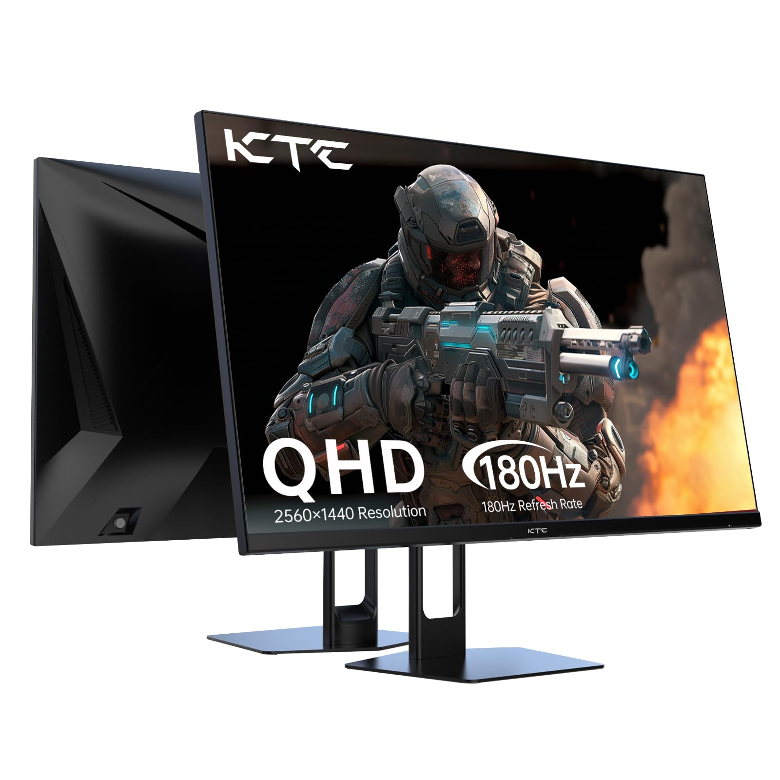 Ktc 27    Gaming Monitor 180Hz Qhd(2560   1440P), 1Ms,Fast Ips Monitor,122% Srgb,2X Dp & 2X Hdmi,Hdr 10,Vesa,Freesync 144Hz 2K M