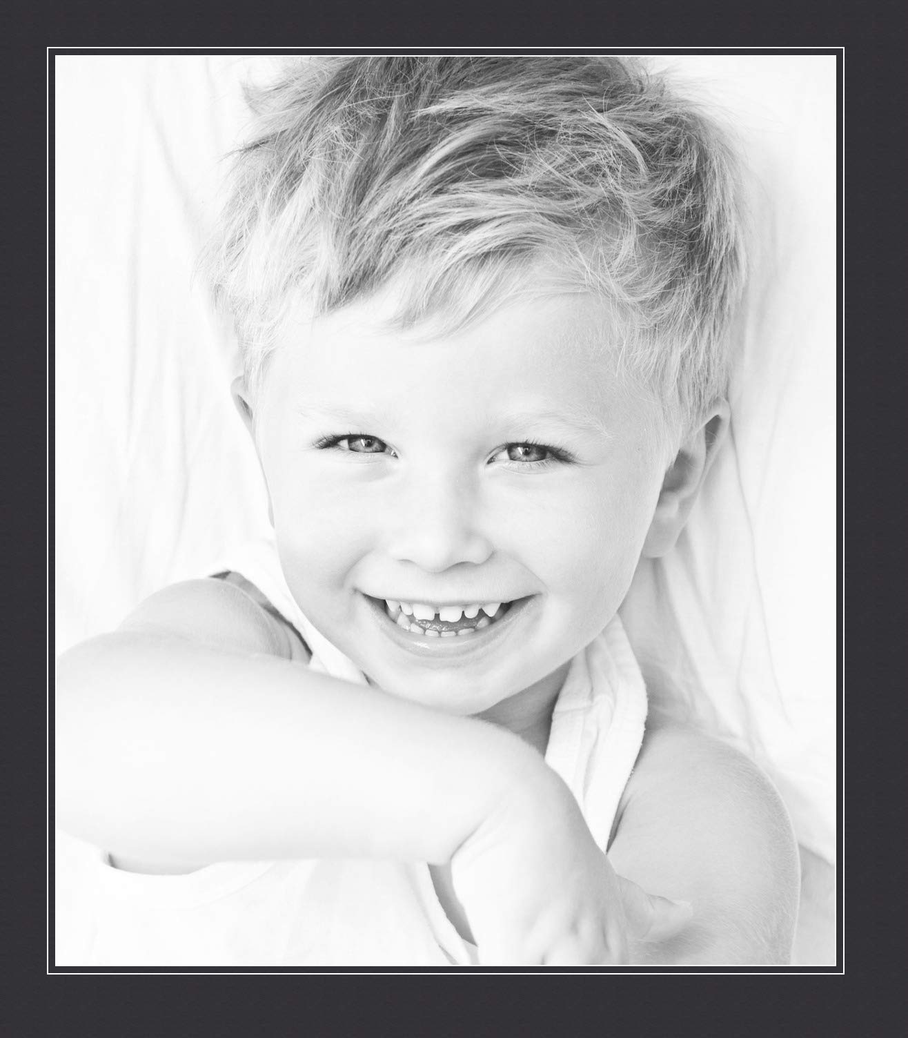 24X28 Smooth Black / Black Custom Mat For Picture Frame With 20X24 Opening Size (Mat Only, Frame Not Included)