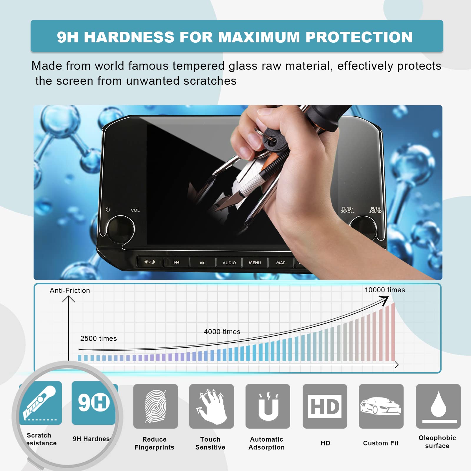 Cdefg 2023 Rogue Platinum 9' Screen Protector For 2021 2022 2023 Rogue Platinum 9 Inch Color Display Tempered Glass Screen Protector Foils Screen Guard(Rogue Platinum 9 Inch)