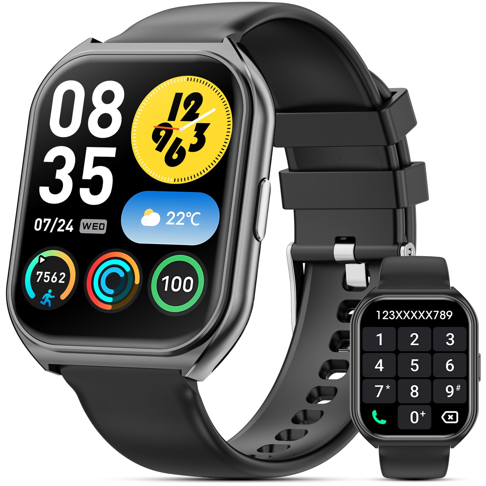 Joautrial Smart Watch For Men Women, 1.85 '' Hd Smartwatch (Answer/Make Call),Activity Fitness Tracker With Heart Rate Sleep Mon