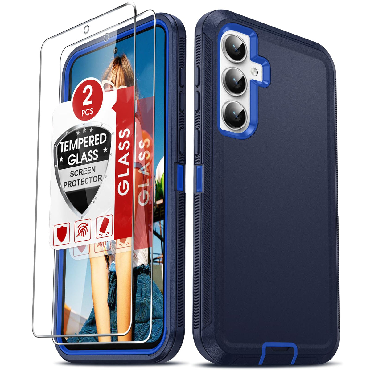 Leyi Compatible For Samsung S23 Fe Case:?Not Fit S24 Fe? Galaxy S23Fe/ S 23 Fe Phone Case With 2 Pcs Tempered Glass Screen Prote