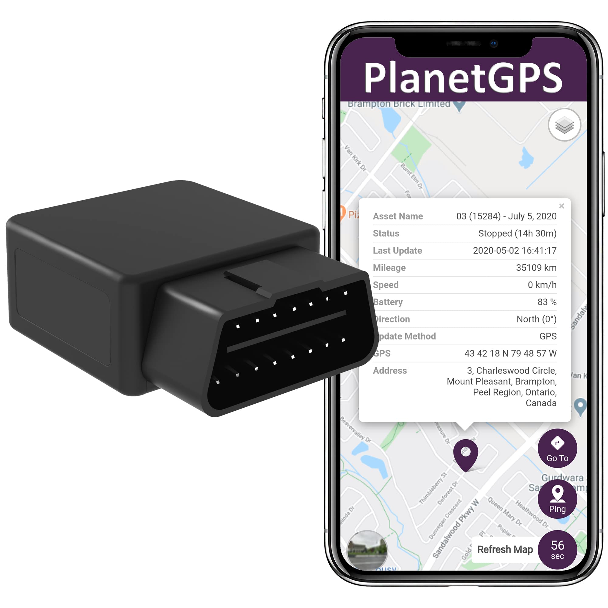 Planetgps (Obd 4G)   Starting $5.40/Month Real Time Obdii Gps Tracker With Obd2 Diagnostics For Cars Trucks (Worldwide Coverage)