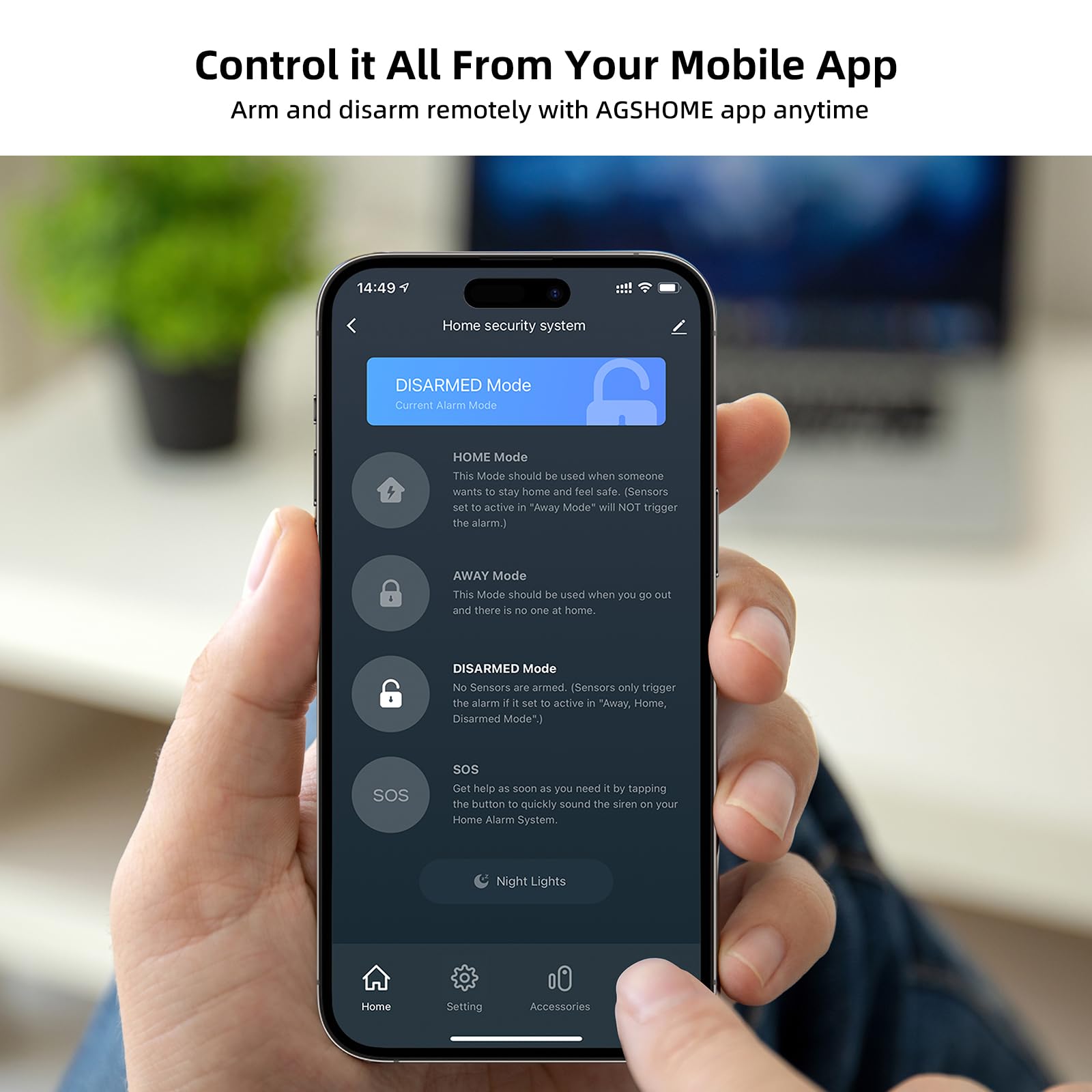 Home Alarm System 5 Piece Kit, Door Window Sensors Wifi Alarm System For Kids Safety, Smart Wireless Home Alarm Security System