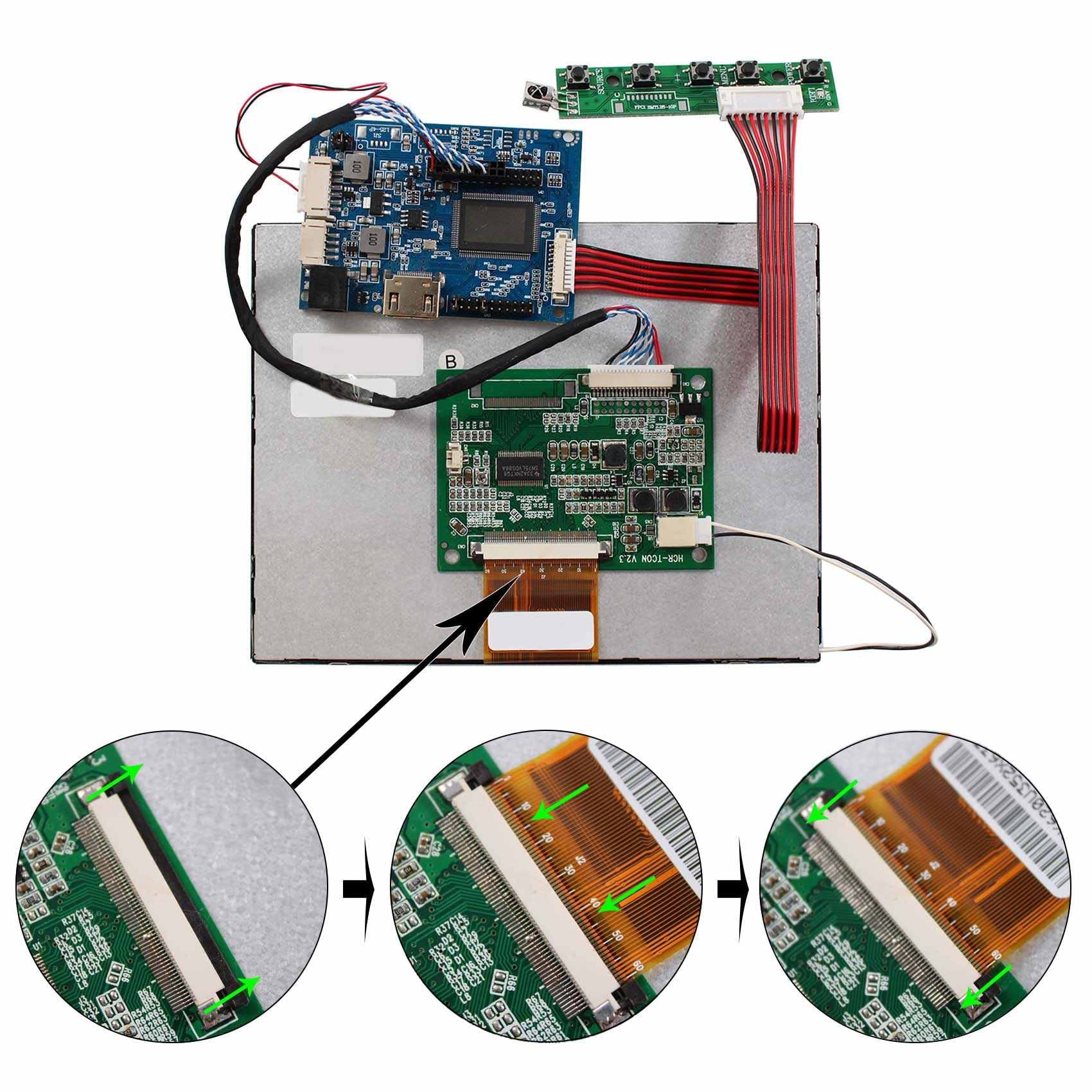 Vsdisplay 7' 7 Inch 800�600 4:3 Claa070Ma0Acw Lcd Screen Tft Monitor And Hd Mi Lcd Controller Board 60 Pin