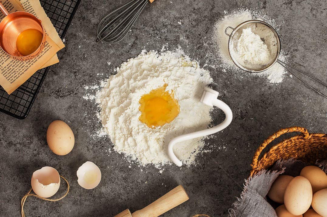 Spiral Dough Hook Replacement For Kitchenaid 5Plus & 6Qt Bowl Lift Stand Mixers, Rustproof & Easy Clean, Efficient Kneading For