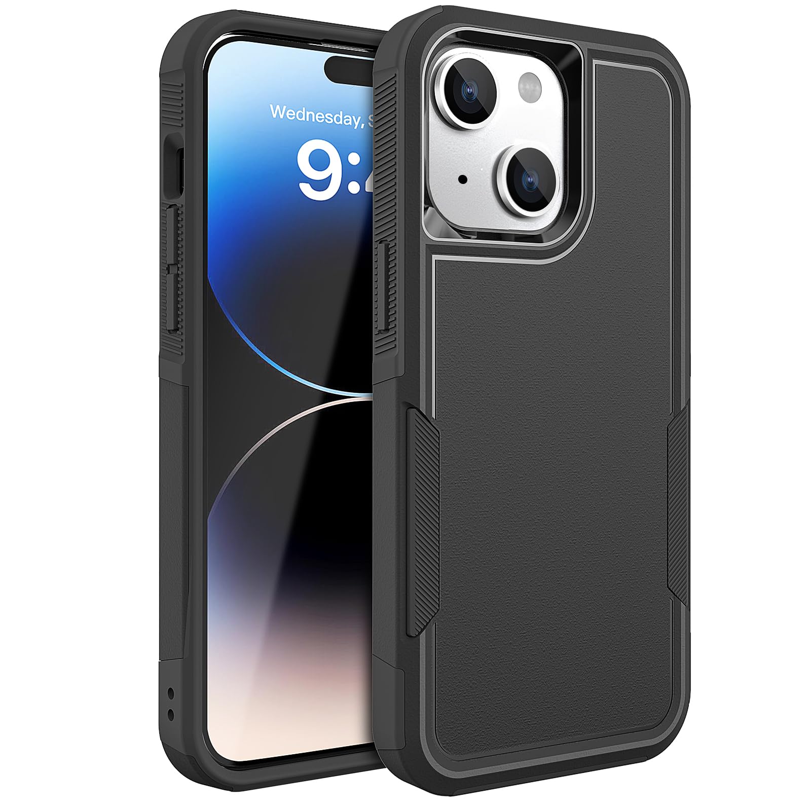 Maxcury Designed For Iphone 13 & 14 Case, [Full Protection] [Anti Fingerprint] [Anti Scratch] Heavy Duty Protection Phone Case C