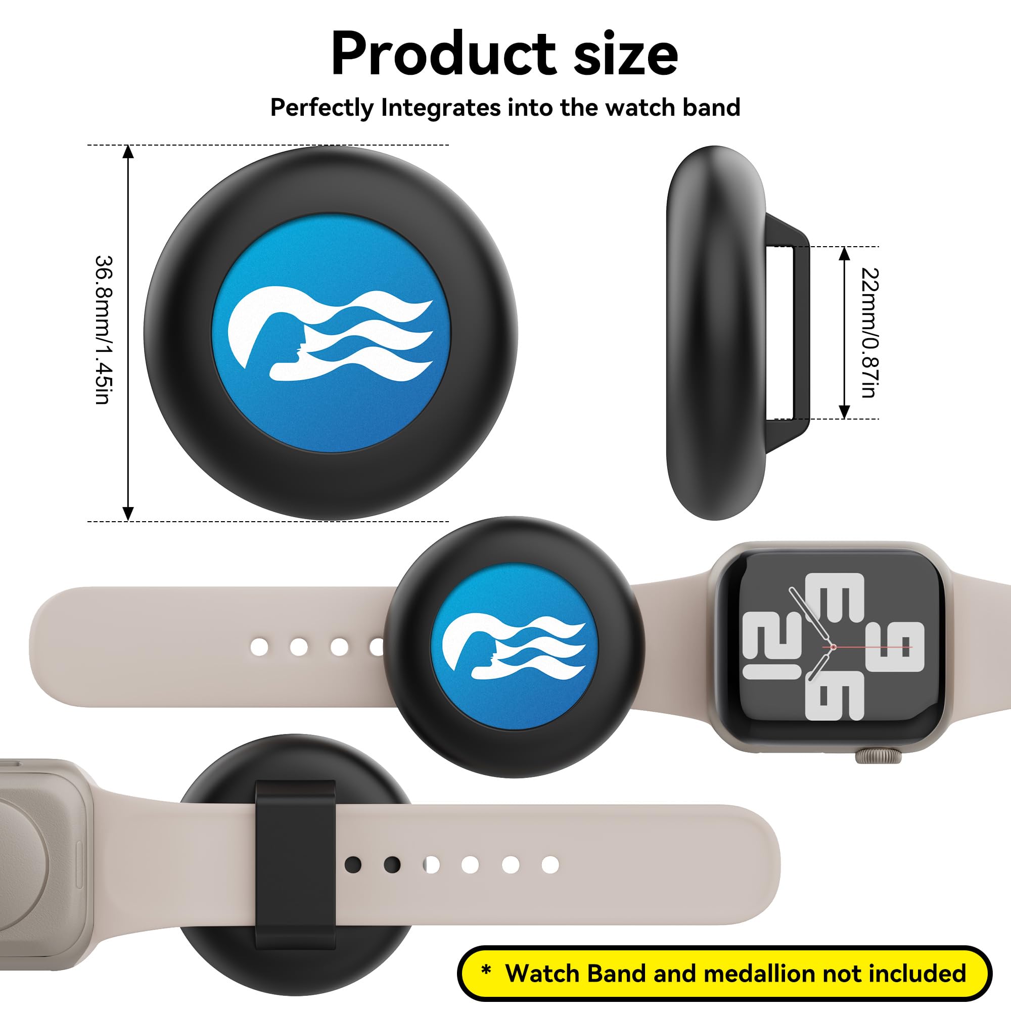 Princess Ocean Medallion Watch Adapter,[2 Pack] Princess Medallion Holder For Princess Medallion Device In 2023 & 2024,Also For