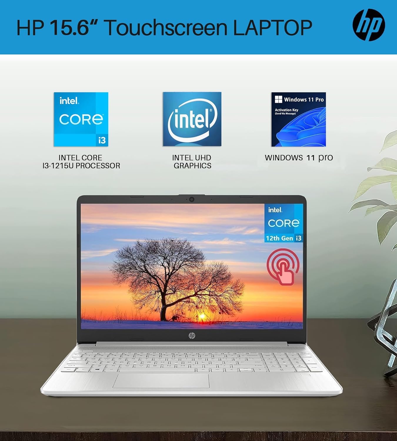 Hp Touchscreen Laptop For Business, 15.6 Touch Screen, Intel I3-1215U(Up To 4.4Ghz), 16 Gb Ram, 1 Tb Ssd, Anti-Glare, Windows 11