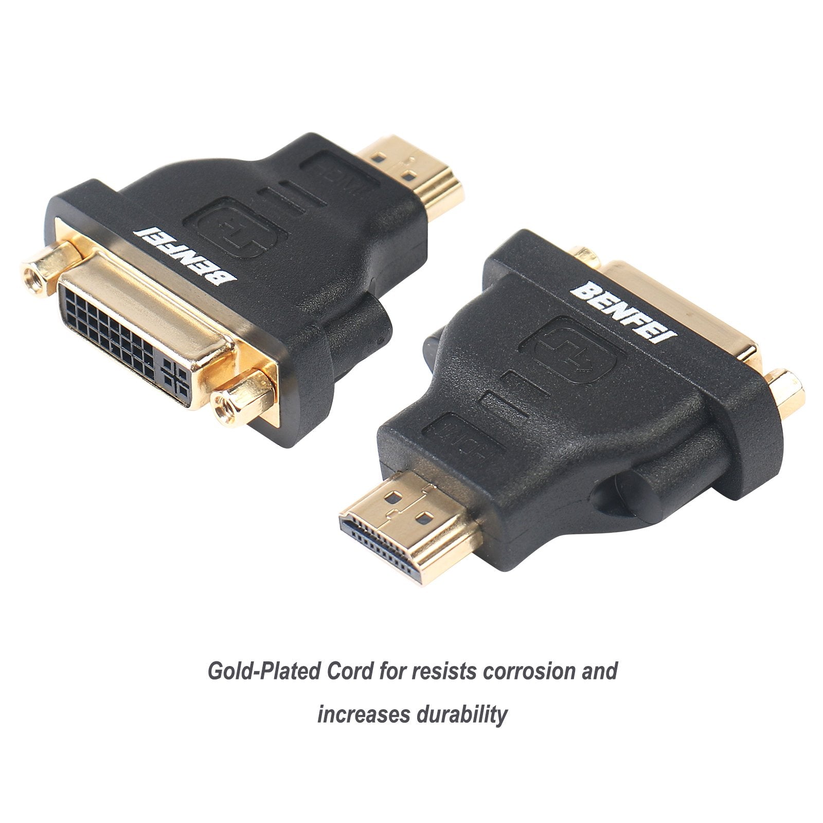 Benfei Hdmi To Dvi Adapter, Hdmi To Dvi D Dvi Bidirectional Converter Male To Female With Gold Plated Cord 4 Pack