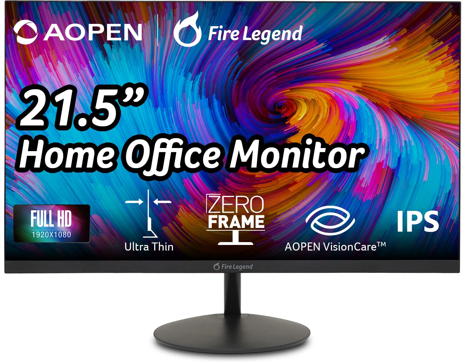 Aopen By Acer 22Sa2Q Ebi 21.5' Full Hd 1920 X 1080 Zero Frame Ips Gaming Office Monitor | Amd Freesync Technology | Ultra Thin Stylish Design | Up To 100Hz | 1Ms Tvr | Tilt | Hdmi & Vga Ports