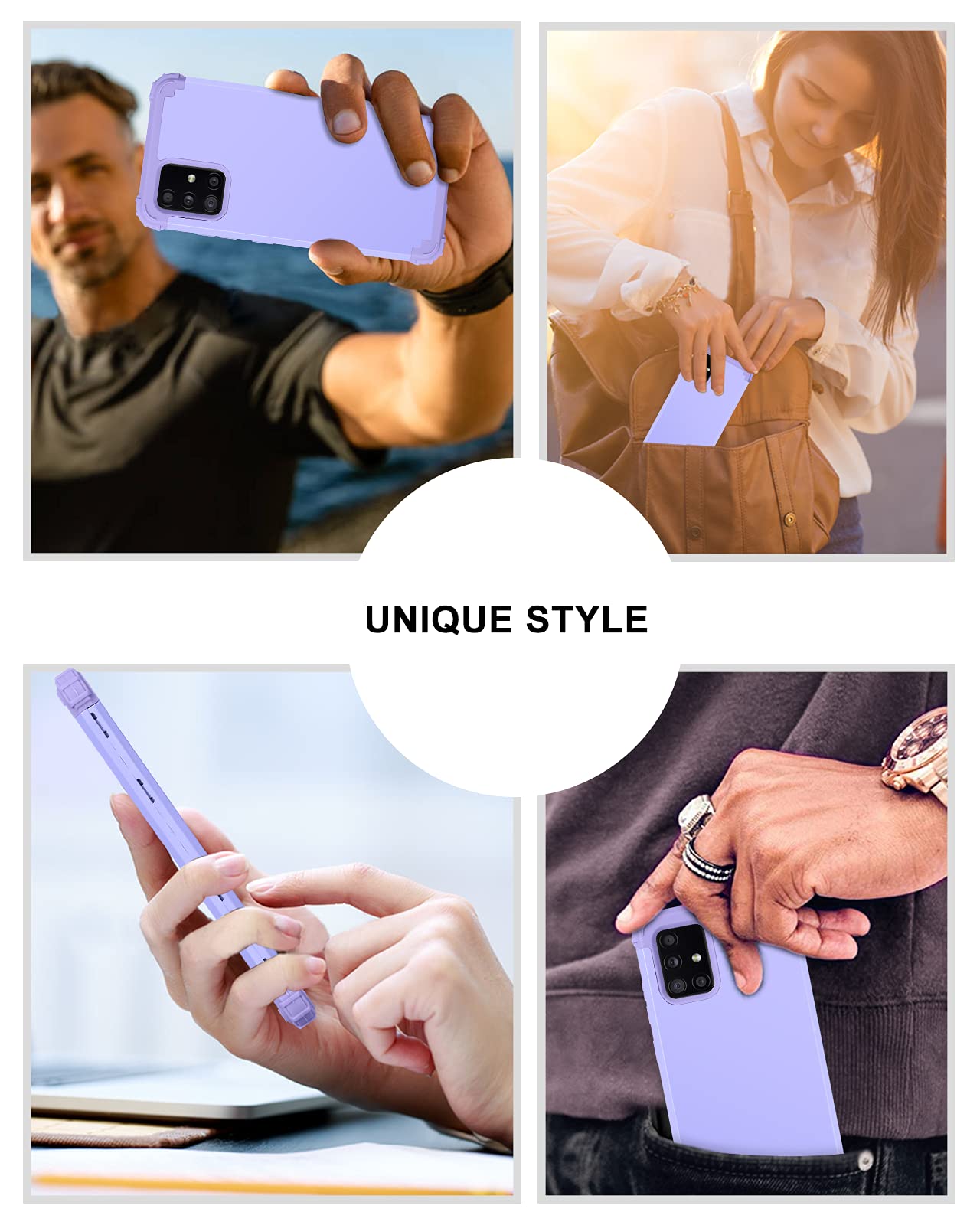 Bentoben Samsung A71 5G Case, 3 Layer Hybrid Hard Pc Soft Rubber Heavy Duty Rugged Bumper Shockproof Anti Slip Full Body Protect