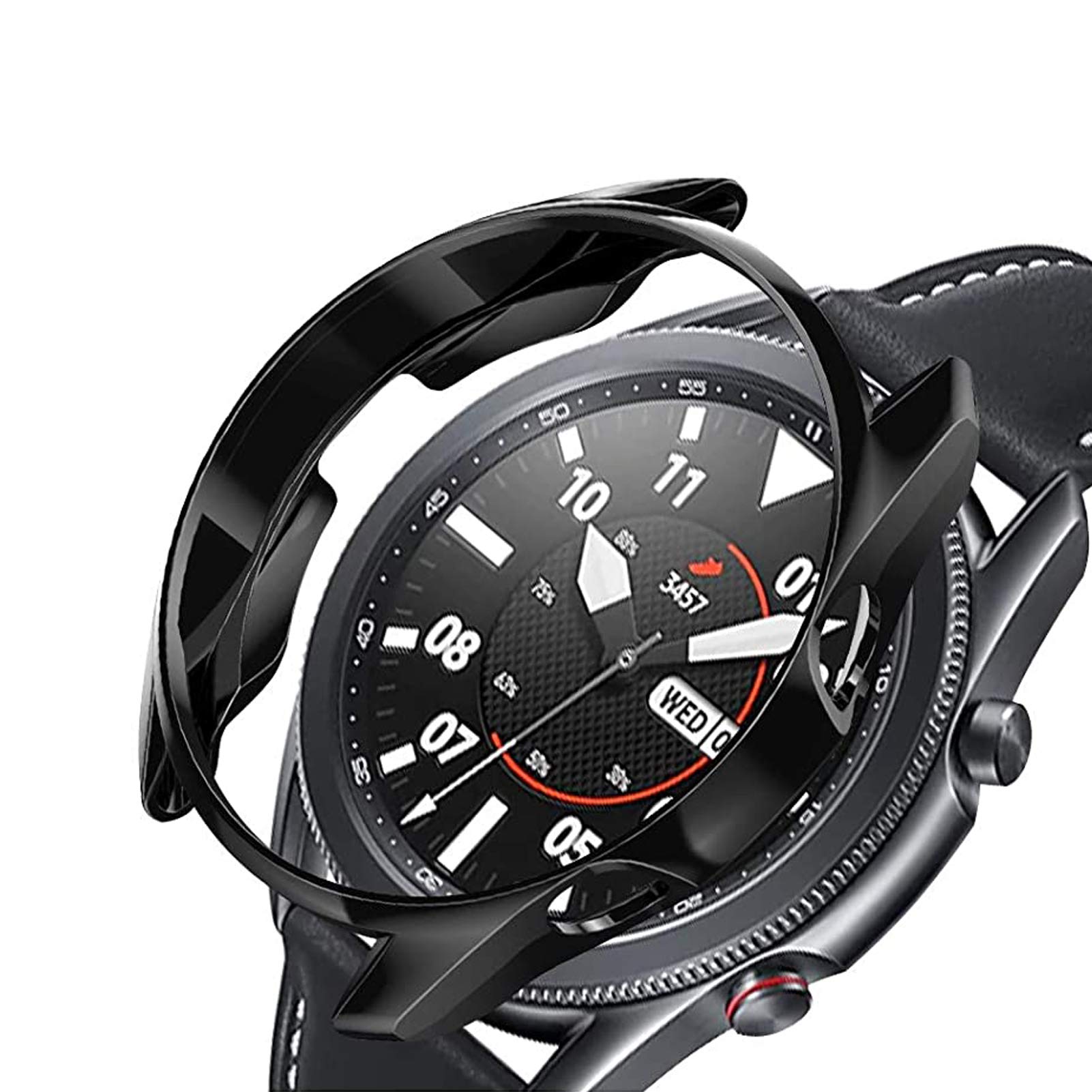 Lokeke Compatible For Samsung Galaxy Watch3 Protective Case Cover, Tpu Protective Case Cover With Bezel Ring Protetive Case Cove