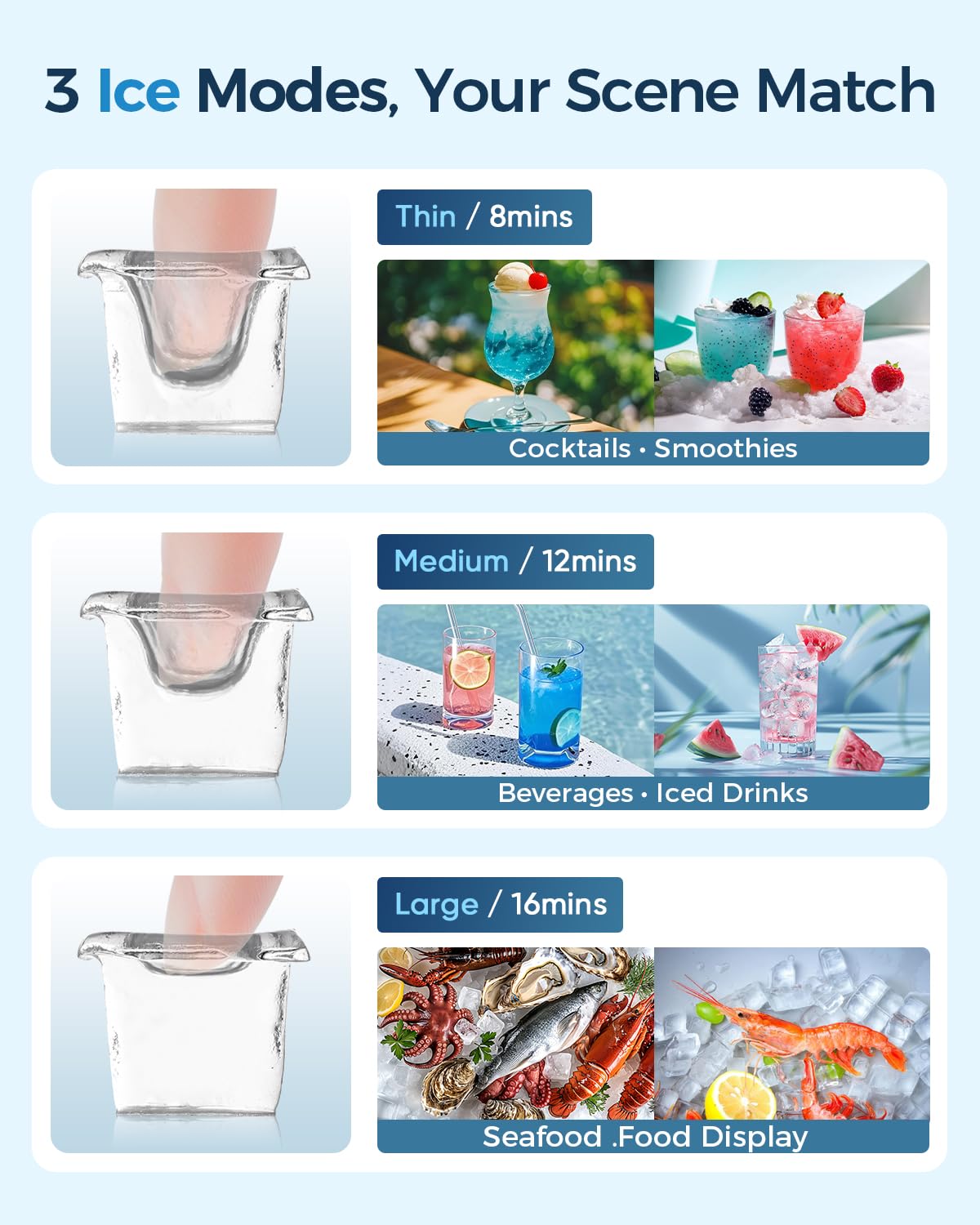 Feelfunn Commercial Ice Maker Machine - 85Lbs/Day, 24Lbs Storage, Built-In Undercounter Ice Maker With Auto-Cleaning & Timer, Fr