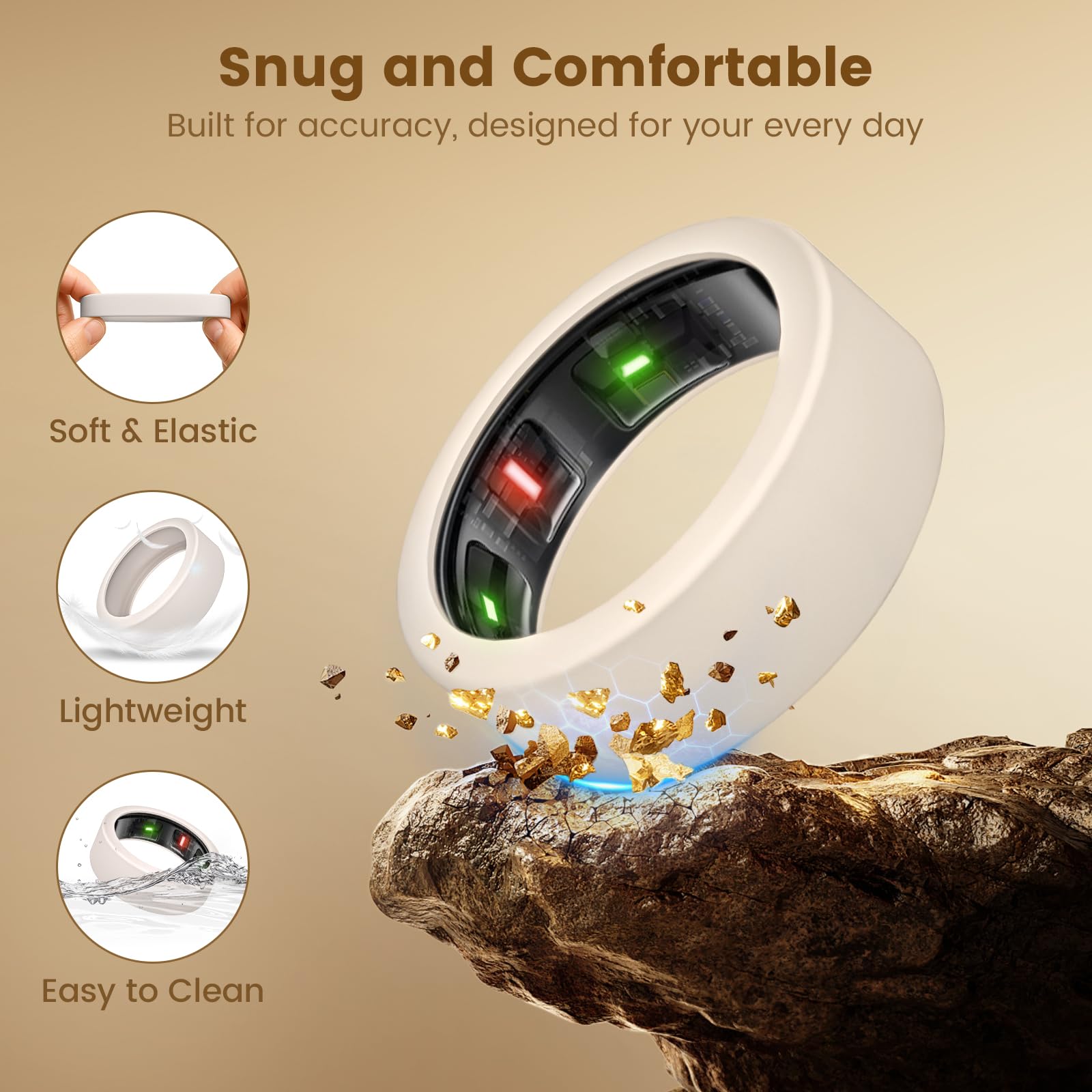 Bandrain 15 Pack Ultra-Thin Ring Covers Compatible With Oura Ring Gen 4/3 Cover, Anti-Scratch Silicone Protector Accessories For