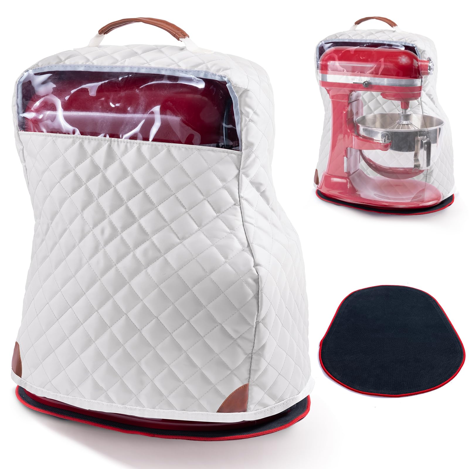 Bagsprite Stand Mixer Cover With Appliance Sliders Compatible With Kitchenaid Mixer 6/7/8 Quart With Pockets For Kitchen Aid Acc