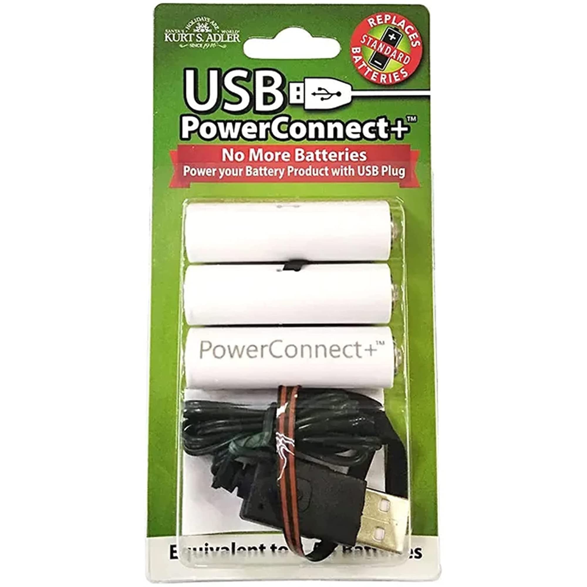 Kurt S. Adler 3 Aa Usb Power Connect And Converter