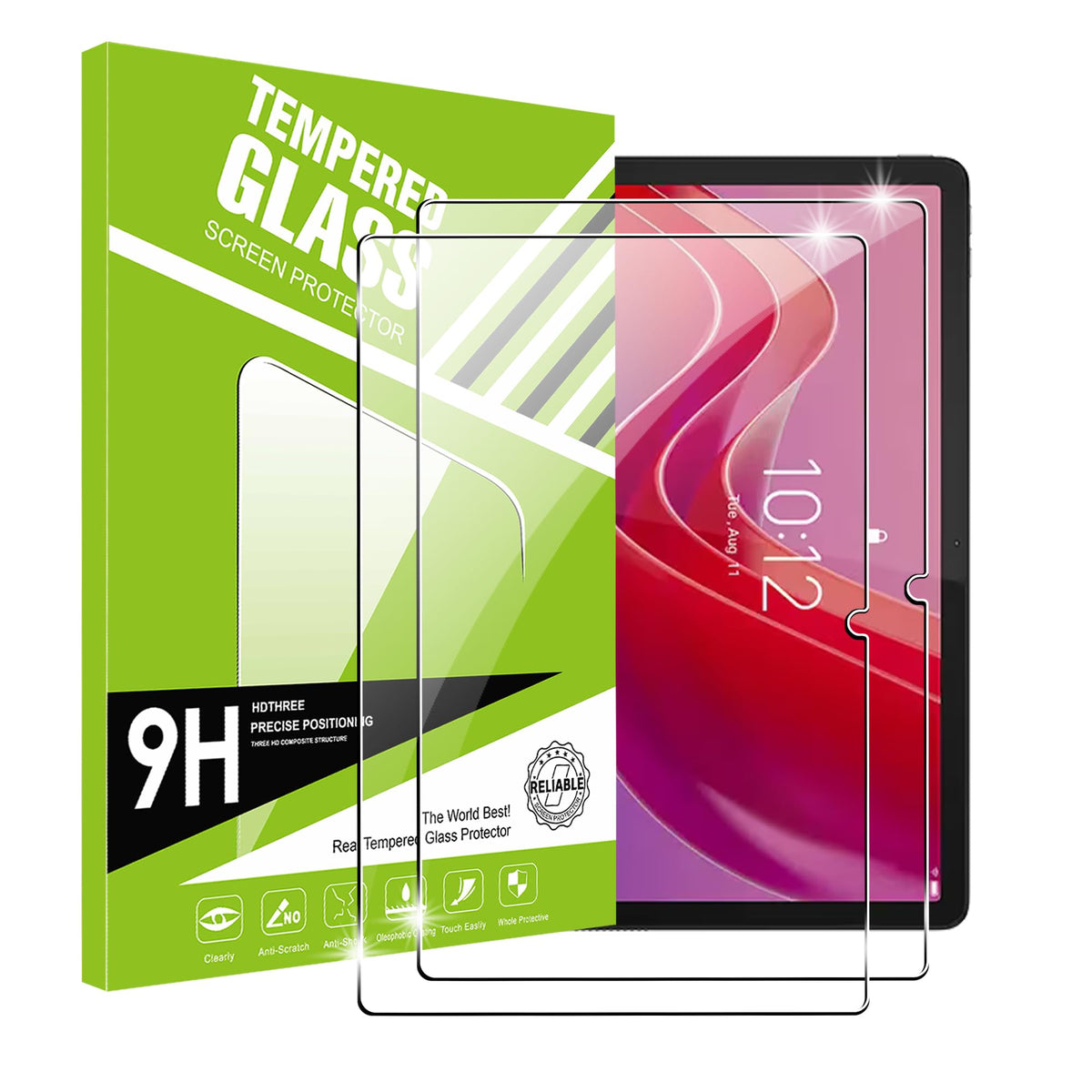 Suttkue For Lenovo Tab M11 2024 11'' Screen Protector,9H Hardness, Anti-Scratch, Tempered Glass Flim, Case Friendly, Anti-Scratch,(2Pack)