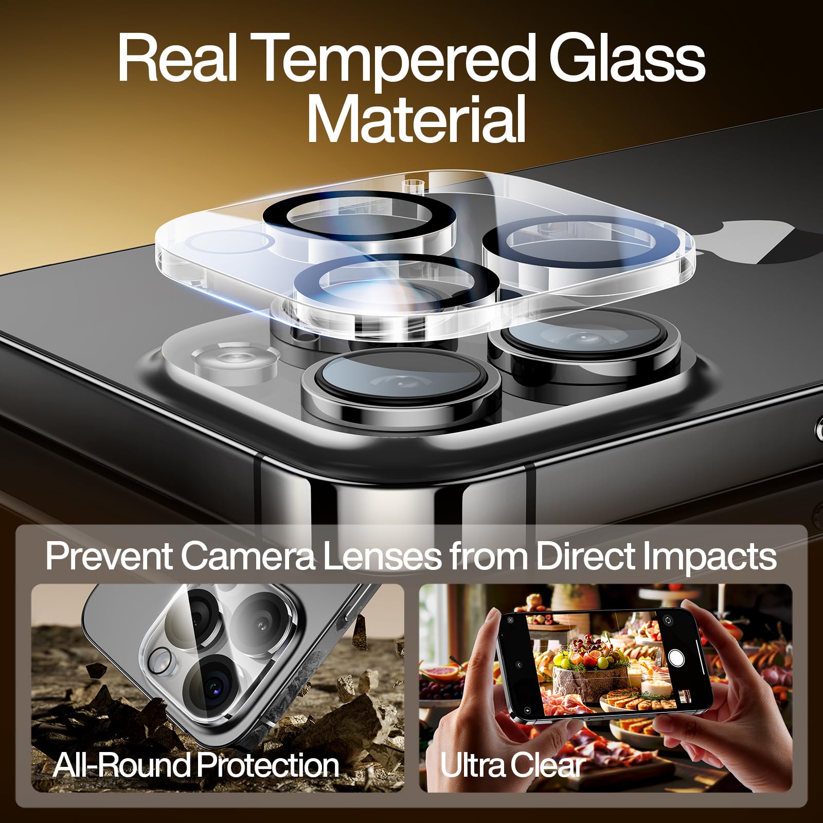 Smartdevil 2Pack For Iphone 14 Pro Max Privacy Screen Protector With 2Pack Camera Lens Protector, 9H Protection Anti Spy Glass T