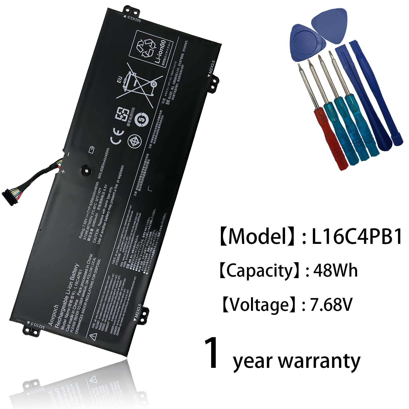 Anepoch L16C4Pb1 Laptop Battery Replacement For Lenovo Yoga 720 13Ikb 730 13Ikb 730 13Iwl Series Notebook L16L4Pb1 L16M4Pb1 5B10