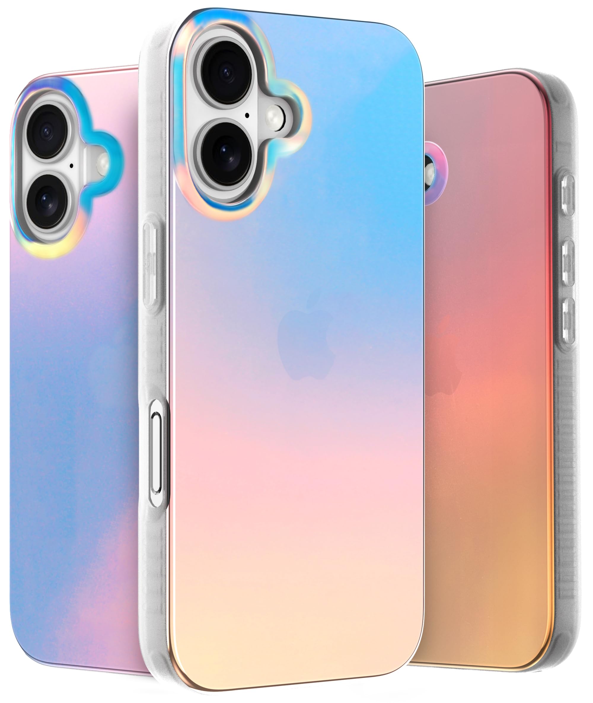 Lonli Hue   For Iphone 16 Plus Case   Holographic Iridescent Phone Case   Cute, Unique And Aesthetic Phone Cover   [360 Shock Ab