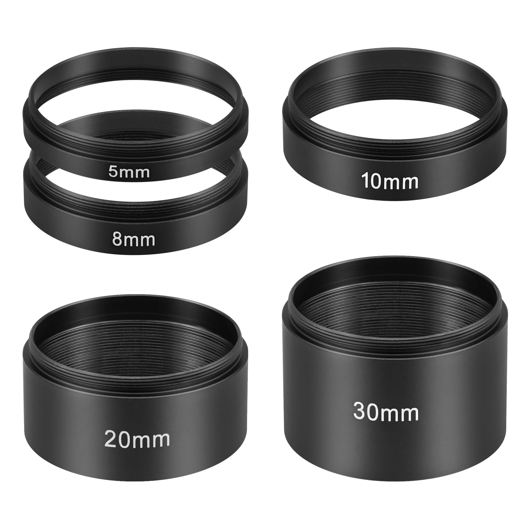 Astromania Astronomical 2''/M48 Extension Tube Kit For Cameras And Eyepieces   Length 5Mm 8Mm 10Mm 20Mm 30Mm   M48X0.75 On Both