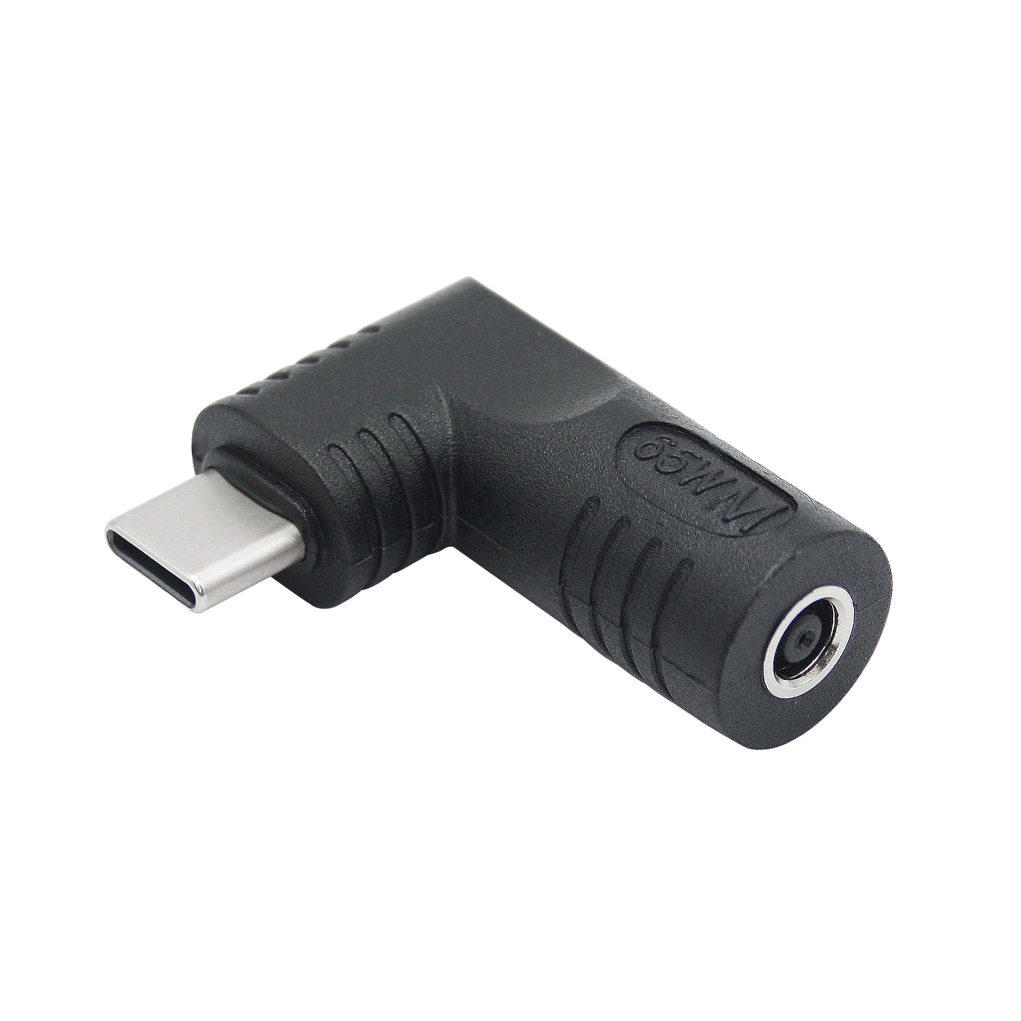 Right Angle Dc 4506 To Usb C Connector Adapter, 90 Degree Pd 65W Dc 4.5Mm X 0.6Mm To Usb Type C Male Plug Power Charge Adapter F