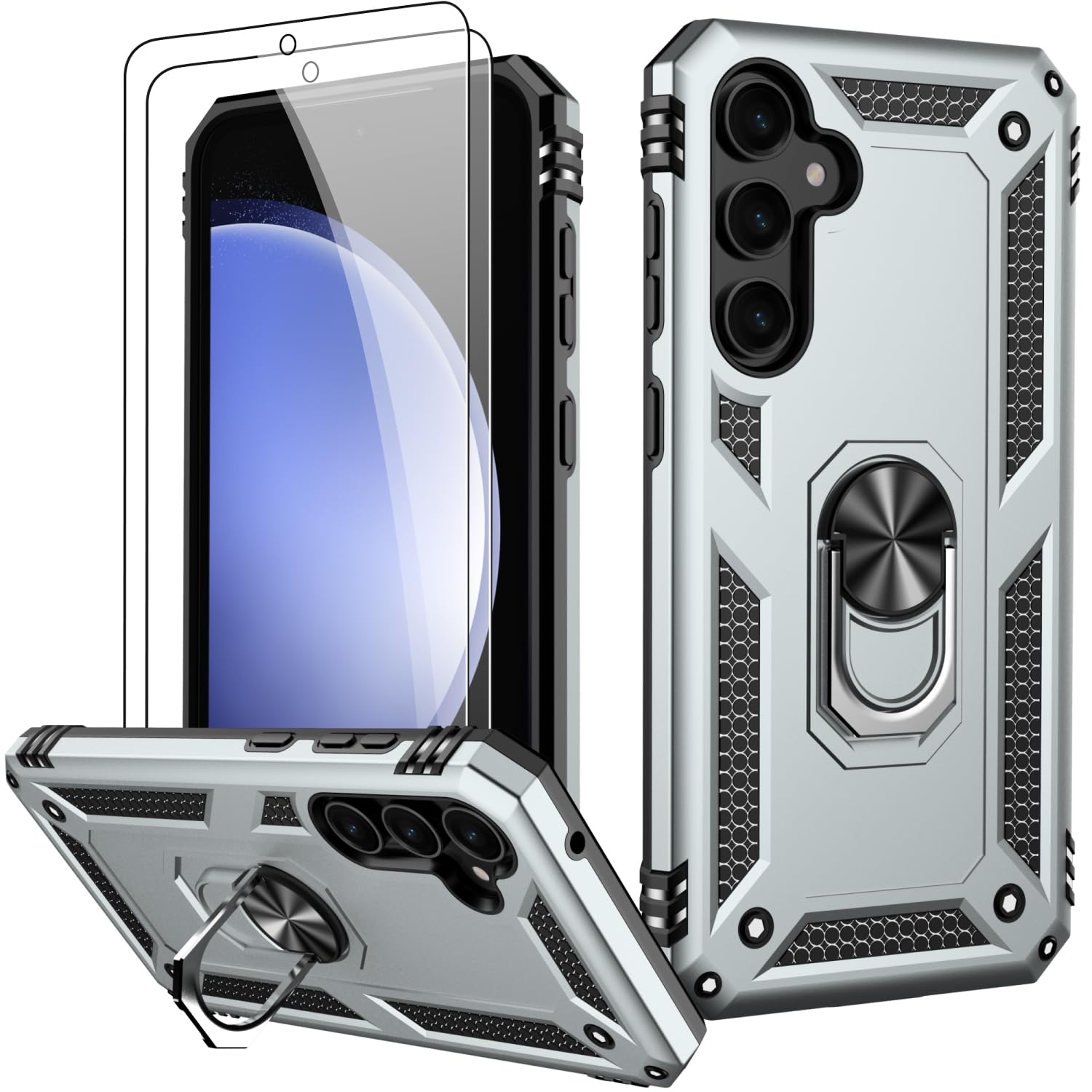 Lumarke For Galaxy S24 Fe Case With Screen Protector,Pass 16Ft. Drop Tested Military Grade Protective Phone Cover With Magnetic 