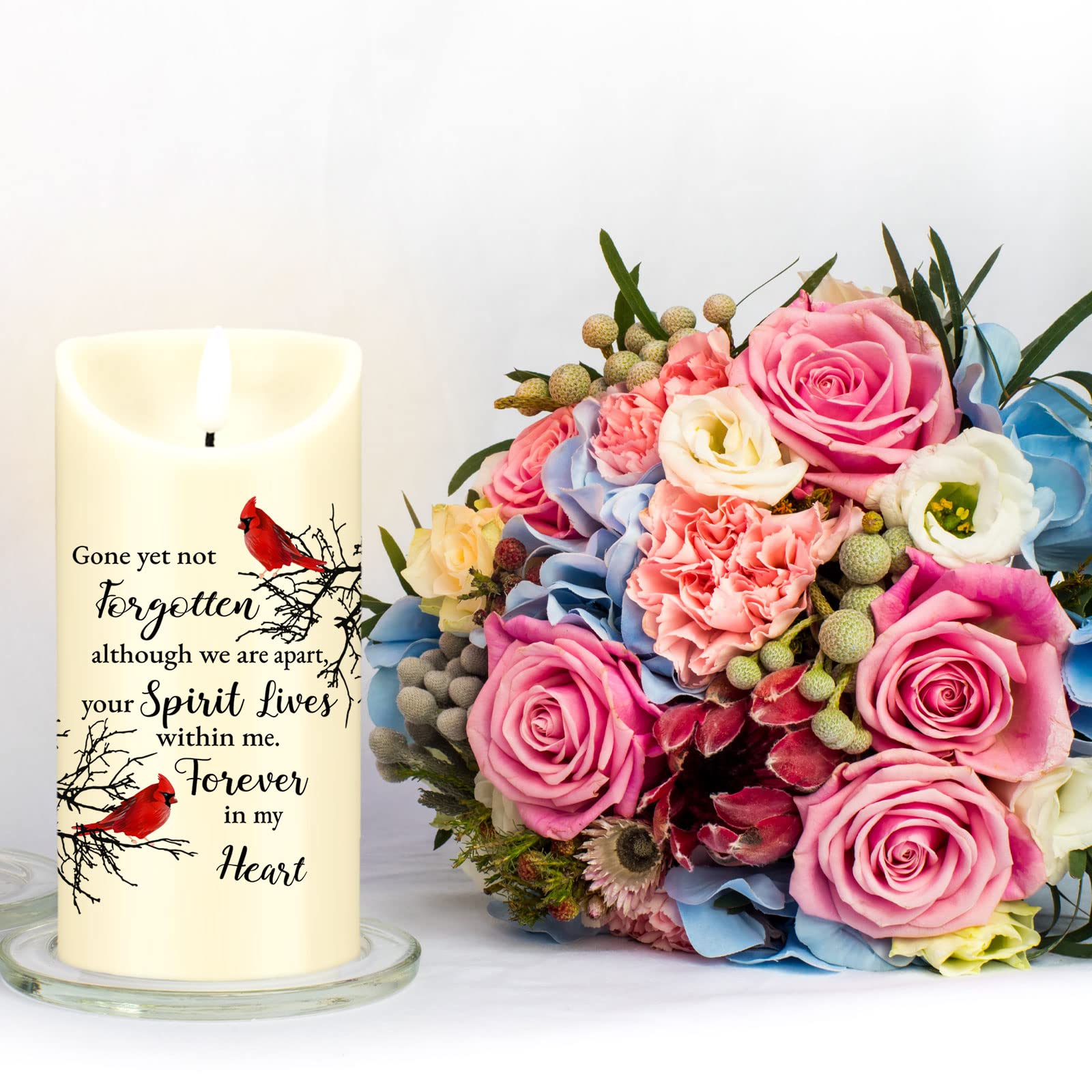 Memorial Candles Memorial Gifts Led Flameless Cardinal Candles For Loss Of Loved One Sympathy Gifts Bereavement Gifts Battery Ca