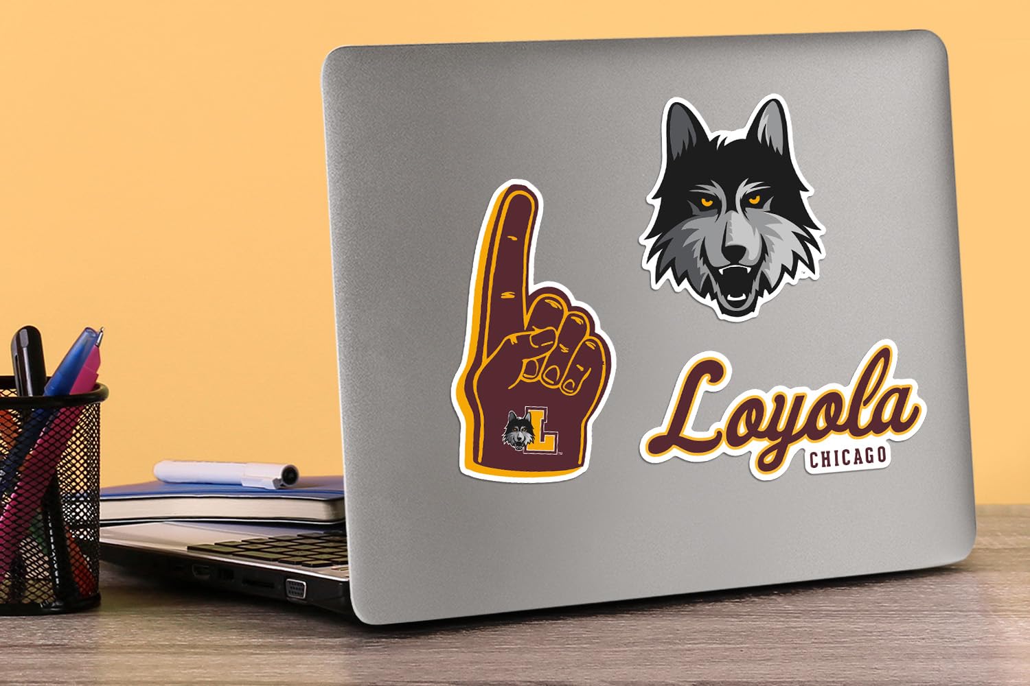 Loyola University Chicago 8Ct Vinyl Large Deluxe Stickers Variety Pack   Laptop, Water Bottle, Scrapbooking, Tablet, Skateboard,