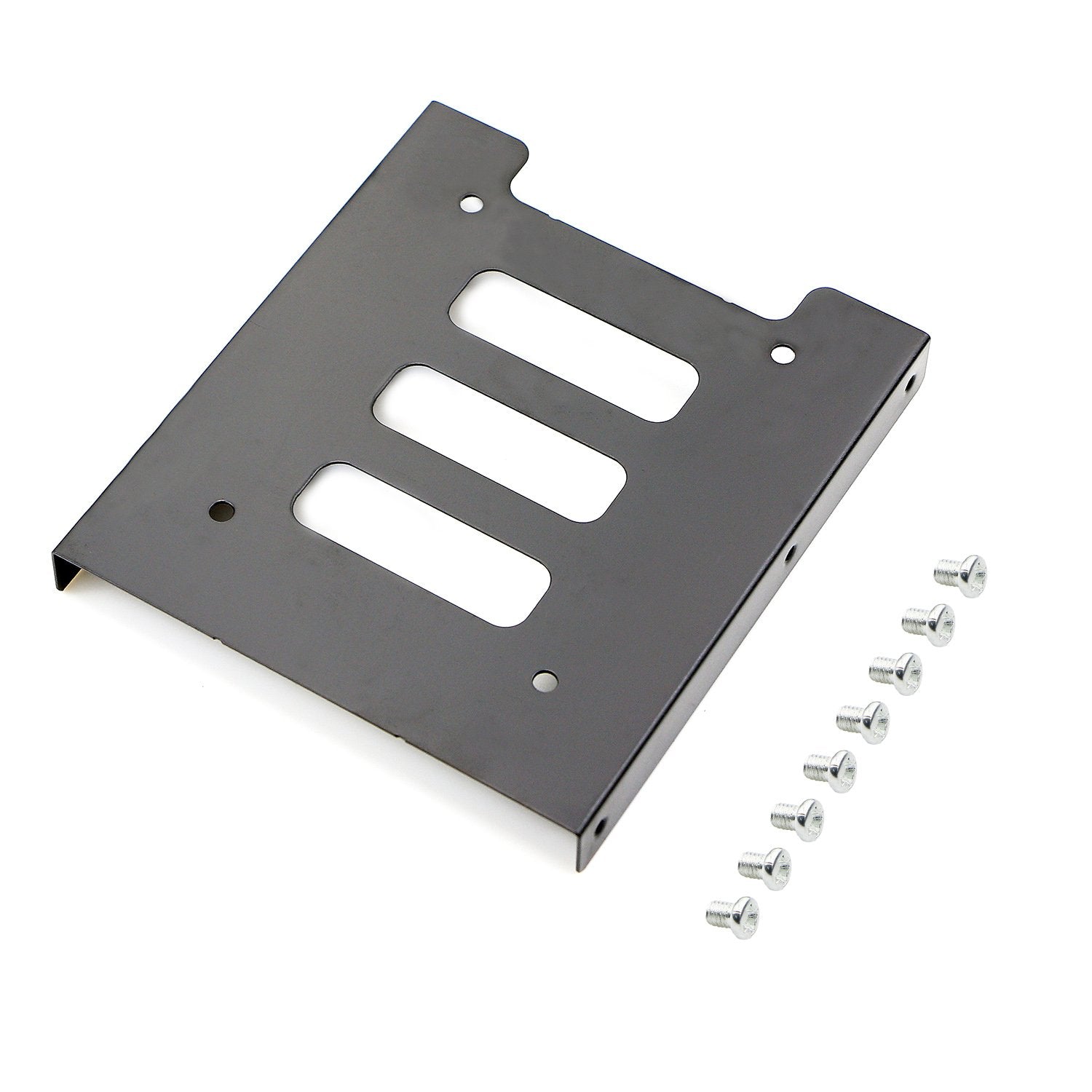 Pasow 2 Pack 2.5' To 3.5' Ssd Hdd Hard Disk Drive Bays Holder Metal Mounting Bracket Adapter For Pc (Bracket)