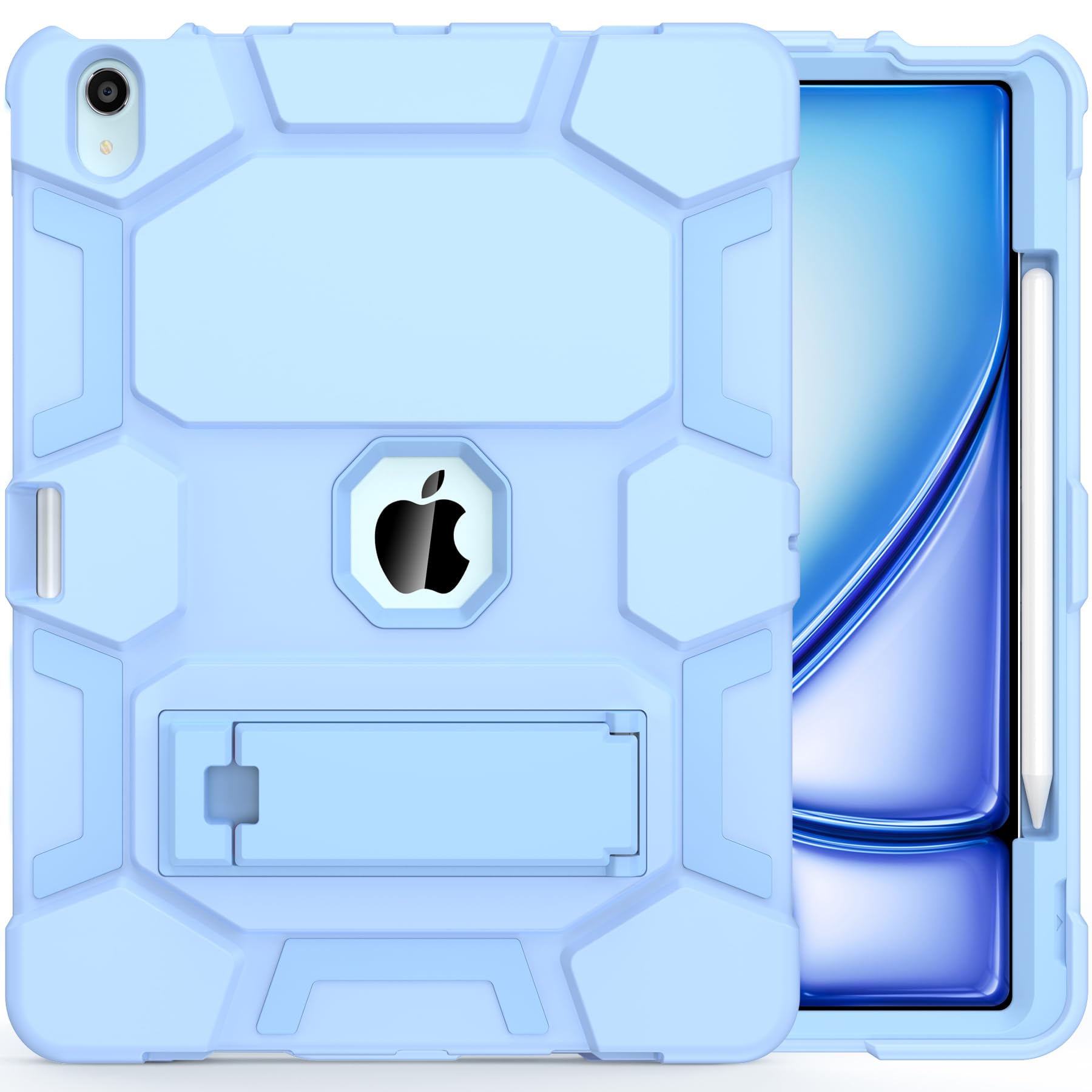 Ccmao Case For New Ipad Air 13 Inch Case M2 2024, Ipad Air 13 Inch Case With Kickstand And Pencil Holder,Heavy Duty Shockproof P