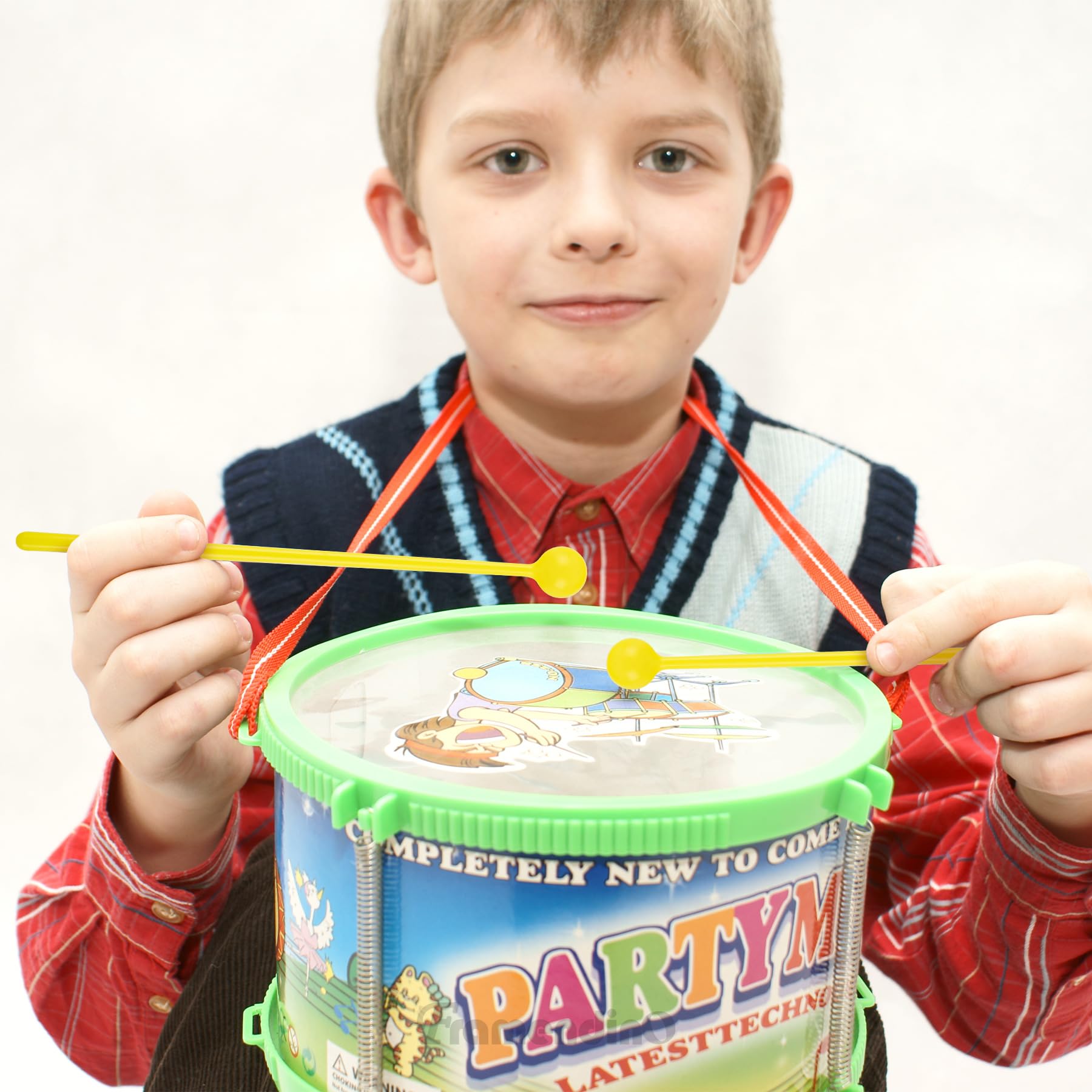 Framendino, 10 Pack Plastic Bell Mallets Solid Drum Percussion Sticks Hammer For Drum Chime Xylophone Yellow