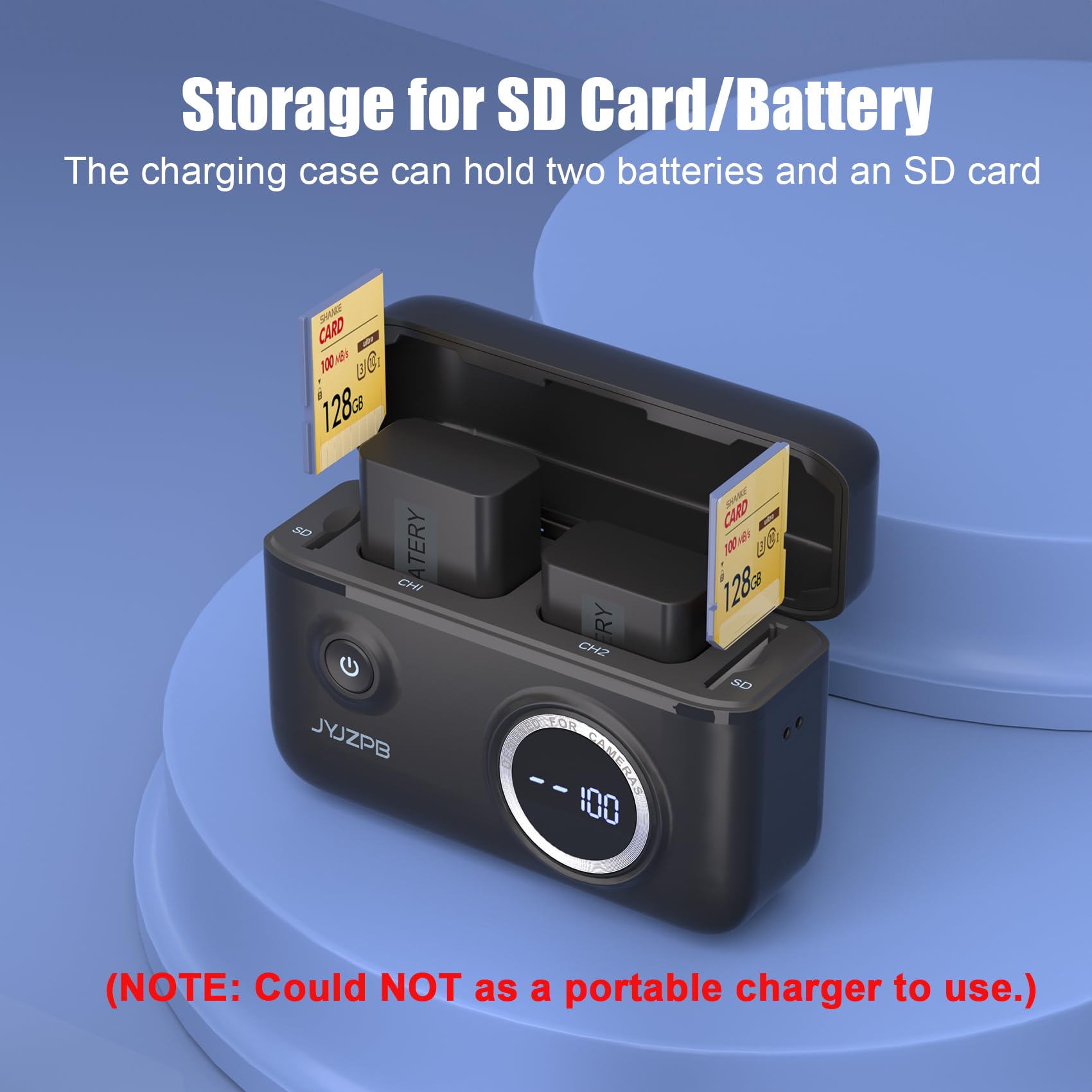 Jyjzpb Upgrade Np Fw50 A6100 Replacement Battery Charger Case Compatible For Sony Alpha Zv E10 A6400 A6500 A6300 A6000 A7 A7R A7